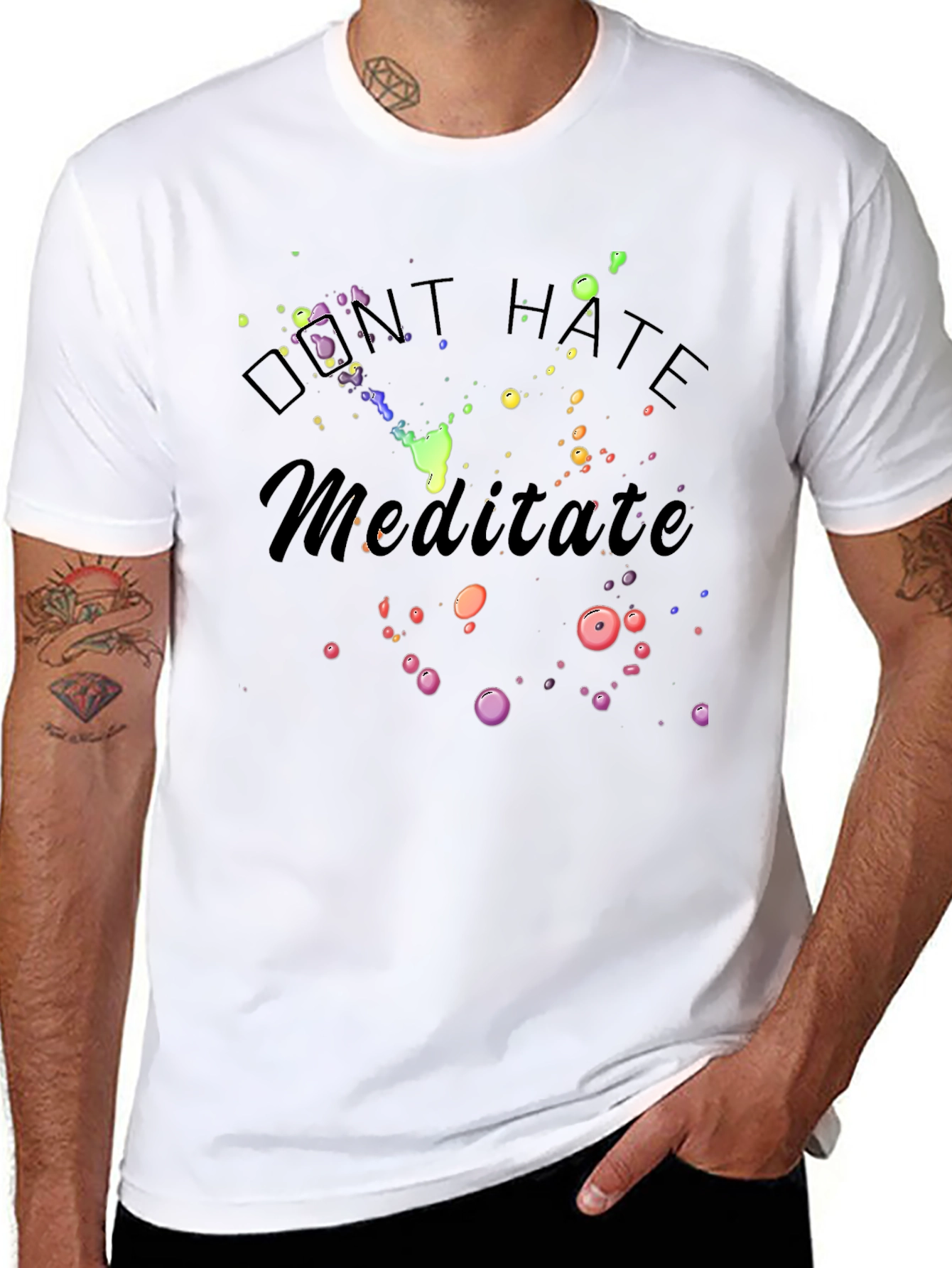 Dont Hate Meditate Graphic T-Shirt