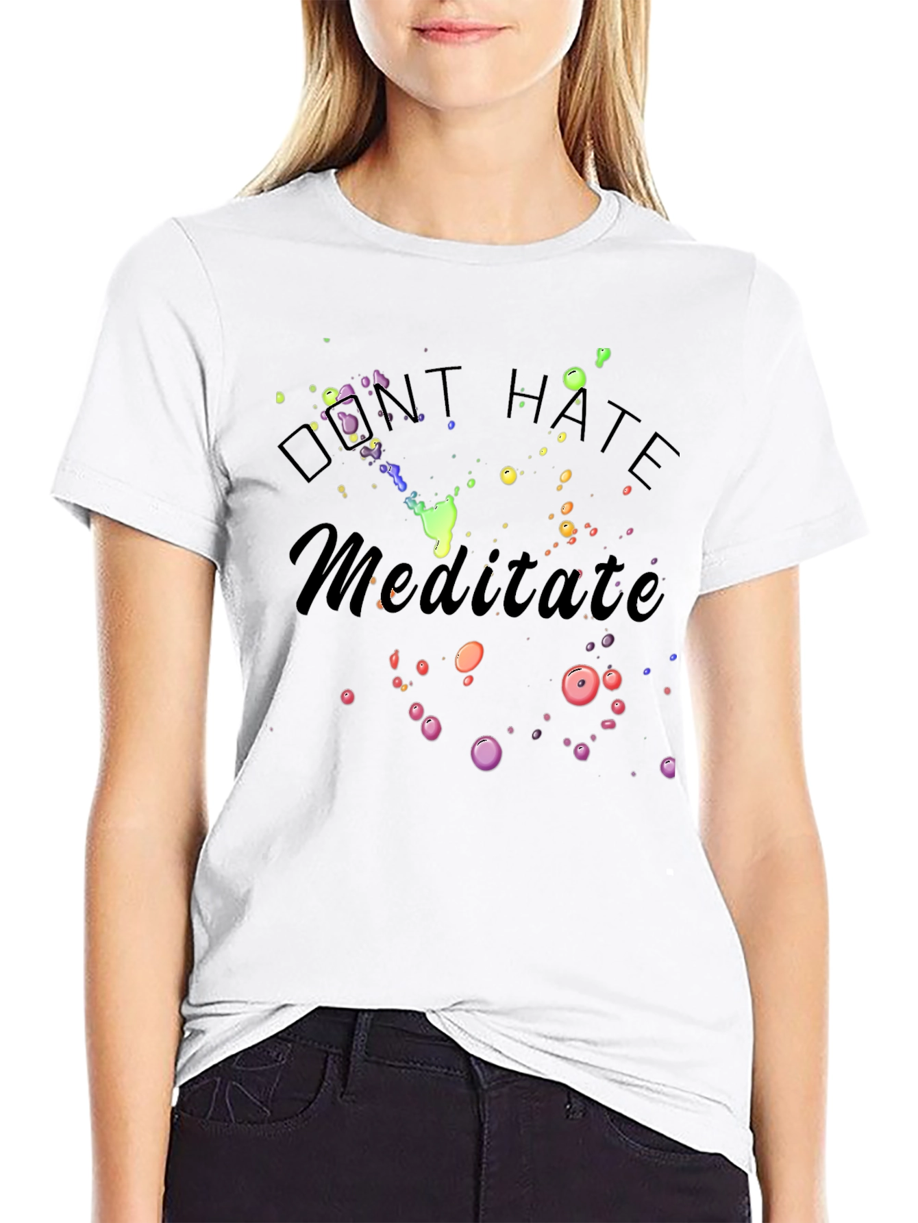 Dont Hate Meditate Graphic T-Shirt