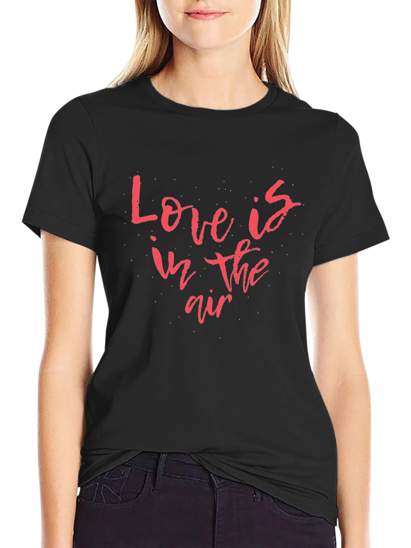 Love is in the Air Black Graphic Tee