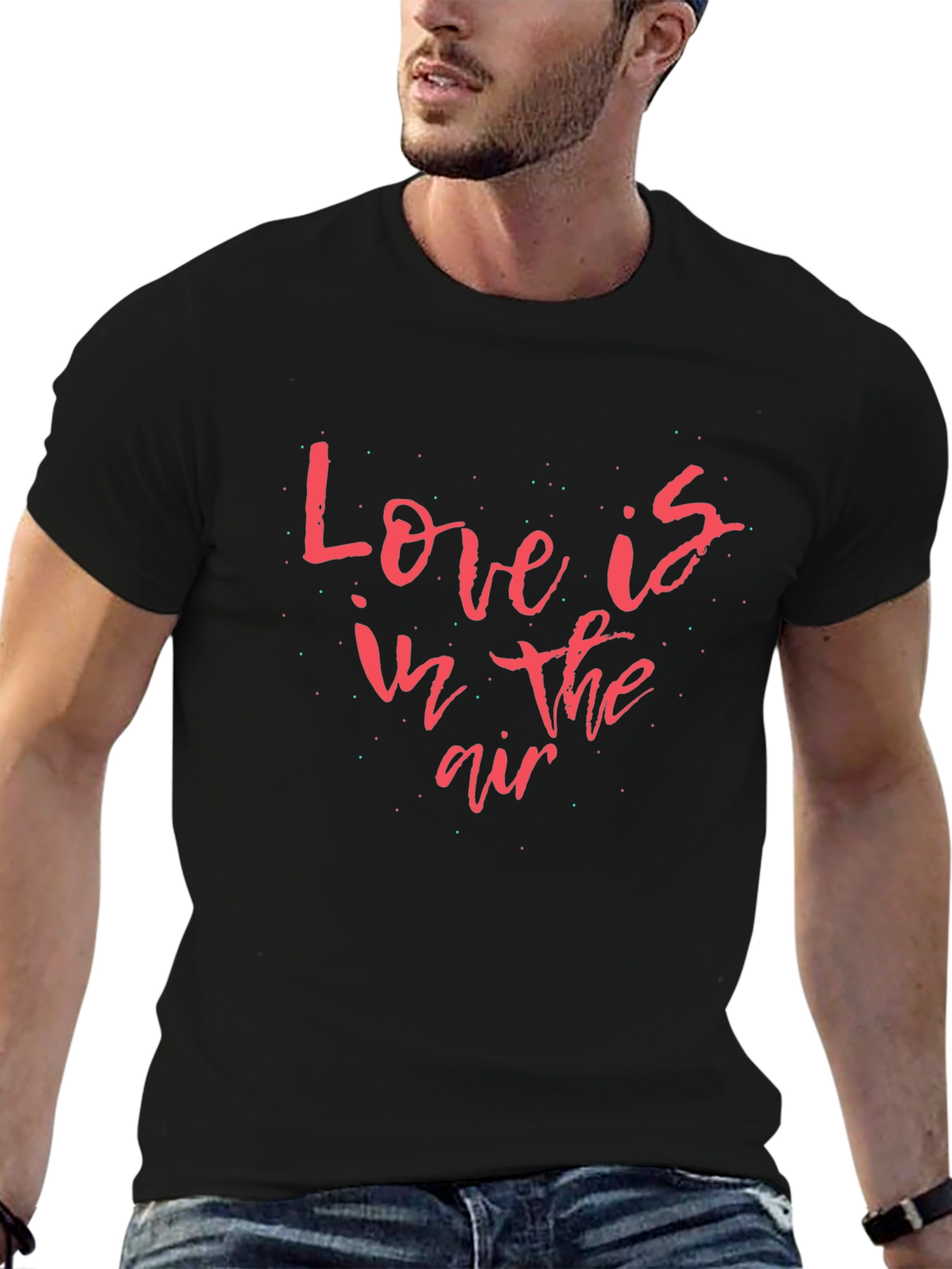 Love is in the Air Black Graphic Tee