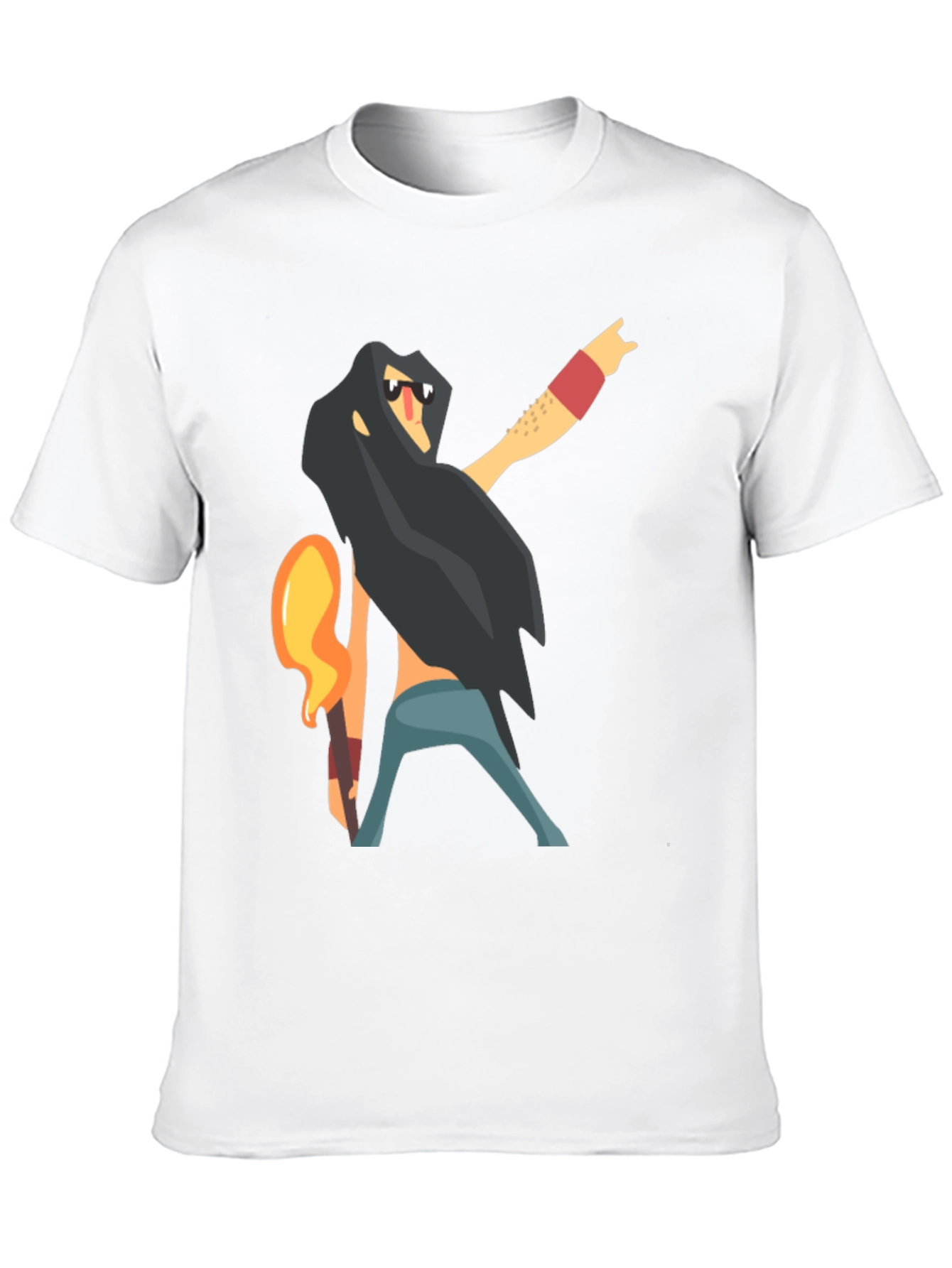 Rockstar Cartoon Graphic T-Shirt - Black