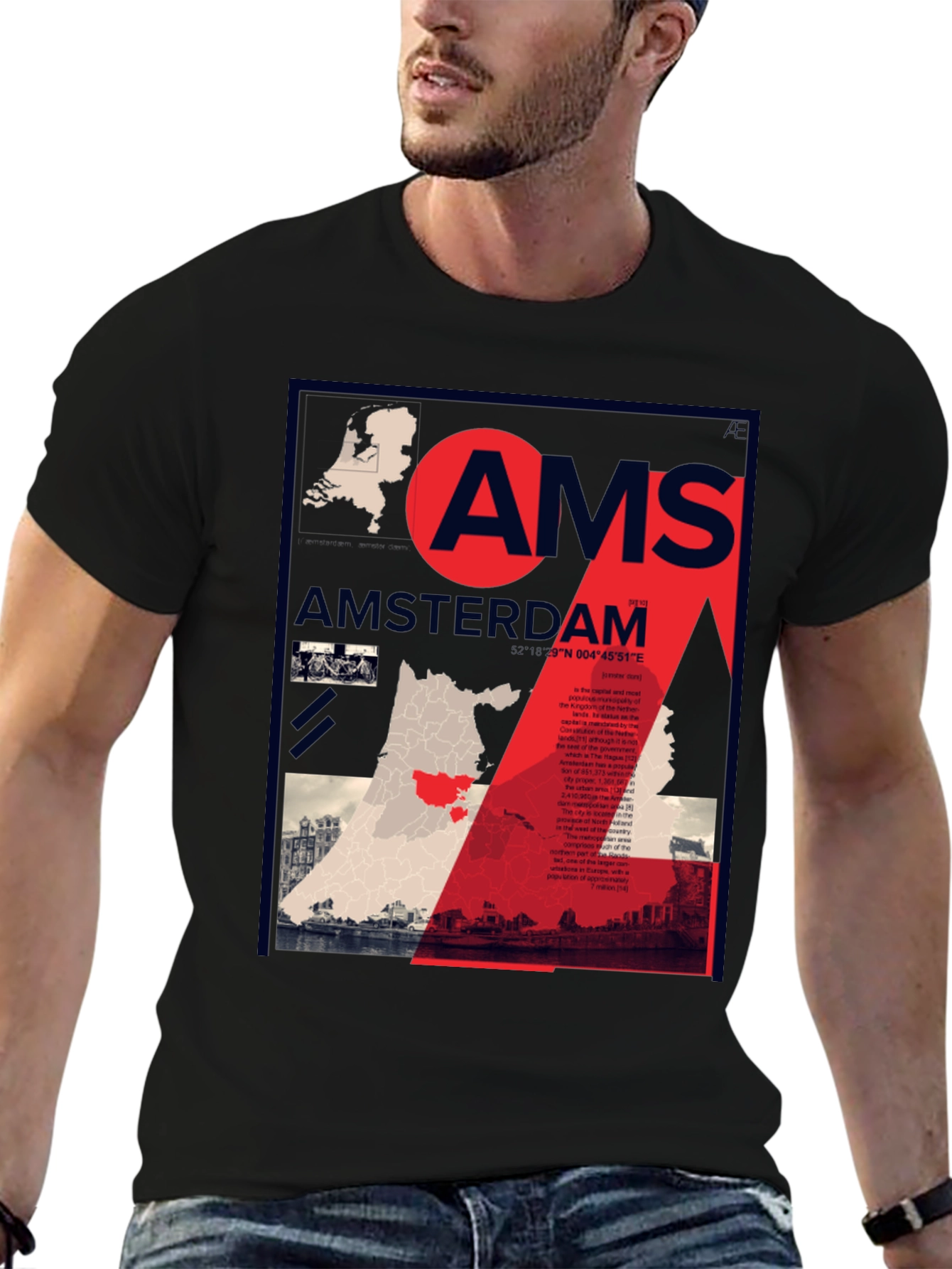 Amsterdam Graphic Print T-Shirt