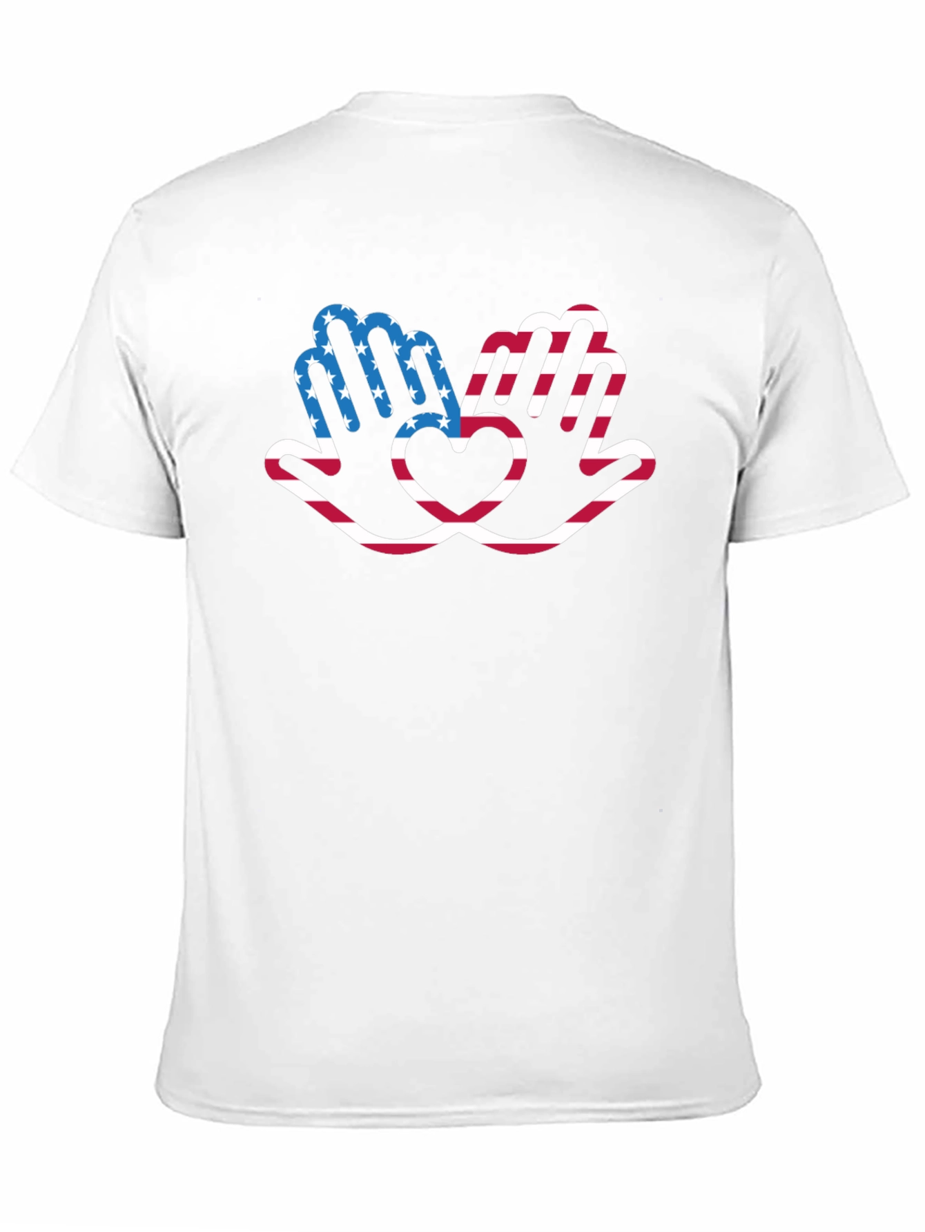 Patriotic Hands Heart Graphic T-Shirt