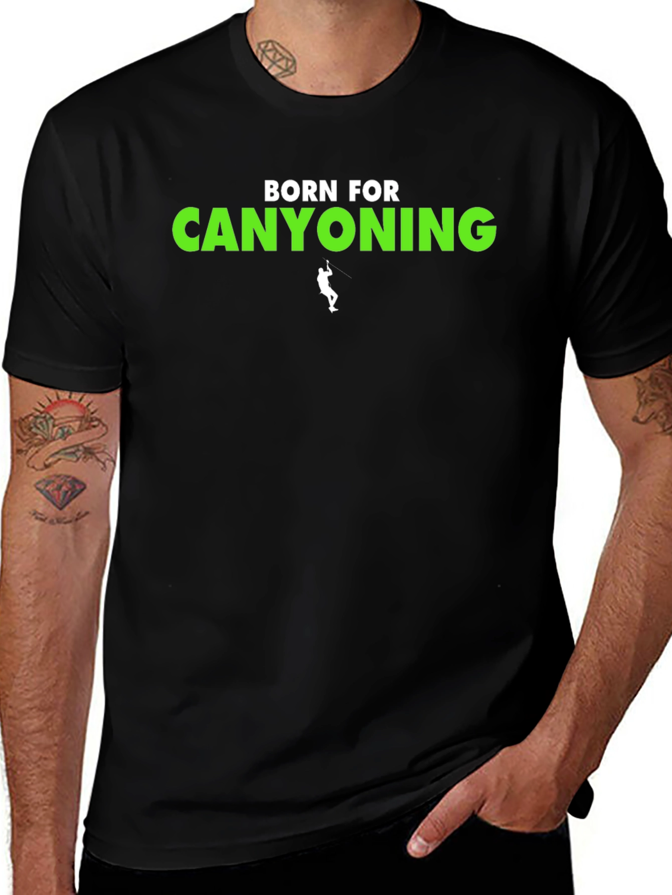 Born For Canyoning Black T-Shirt
