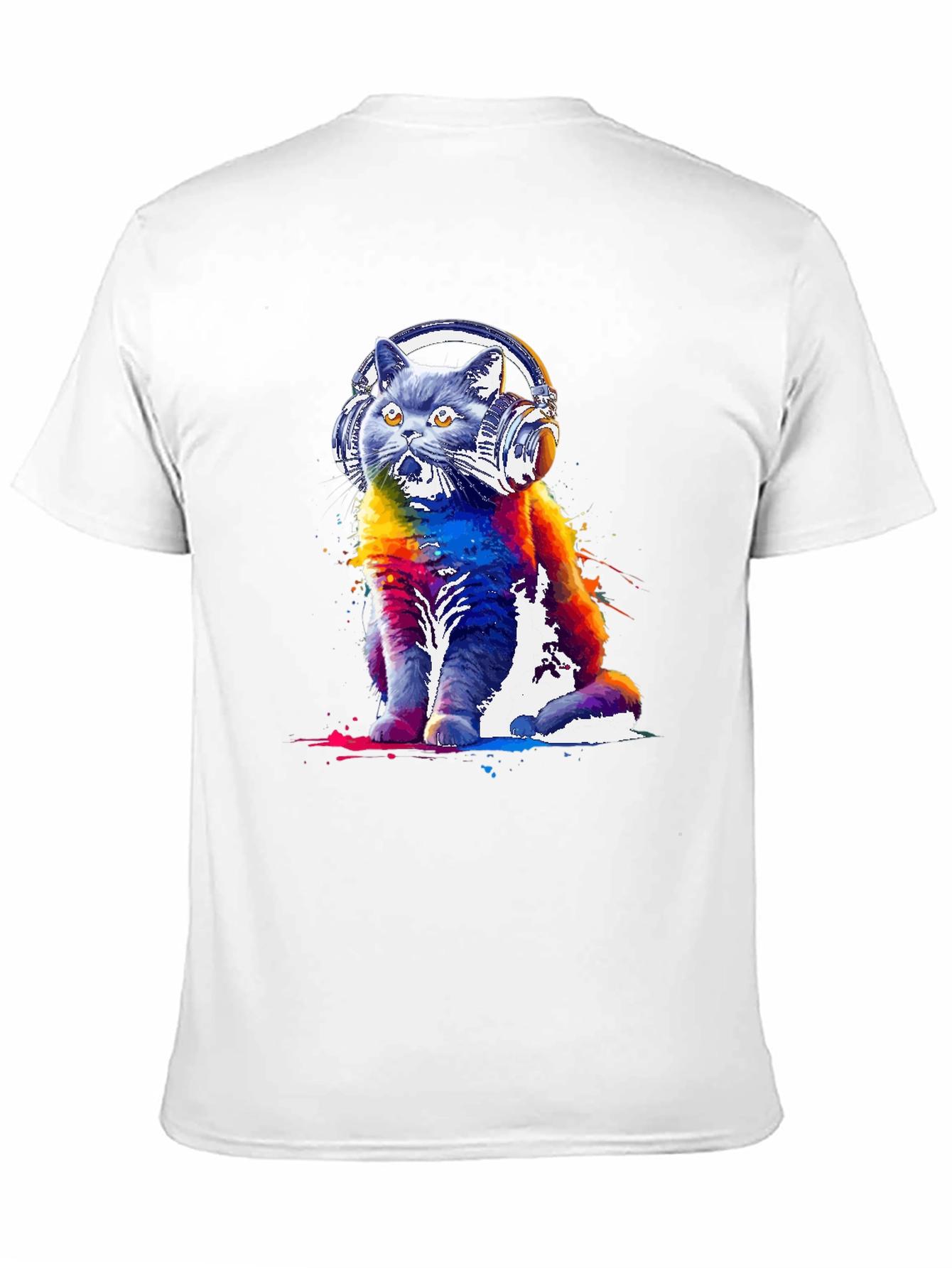 Cat DJ Graphic Tee - Music Lovers T-Shirt