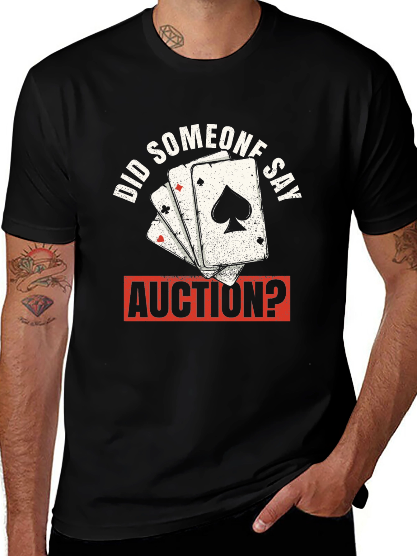 Auction Poker Card T-Shirt