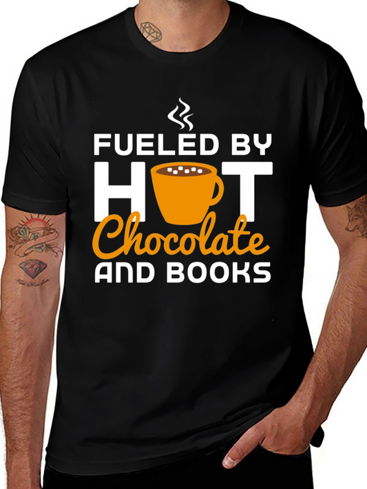 Fueled by Hot Chocolate and Books Graphic Tee