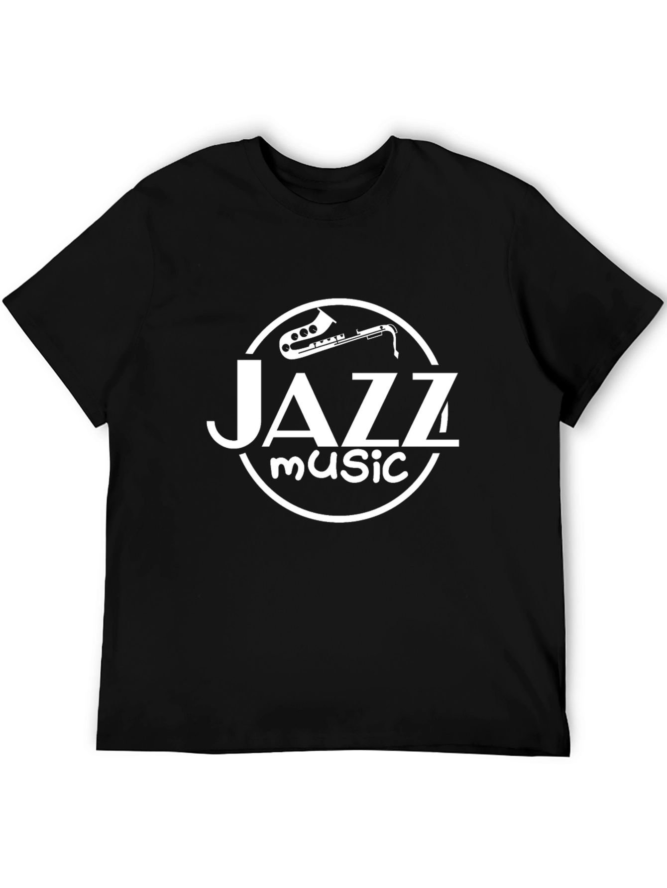 Black Jazz Music Graphic T-Shirt