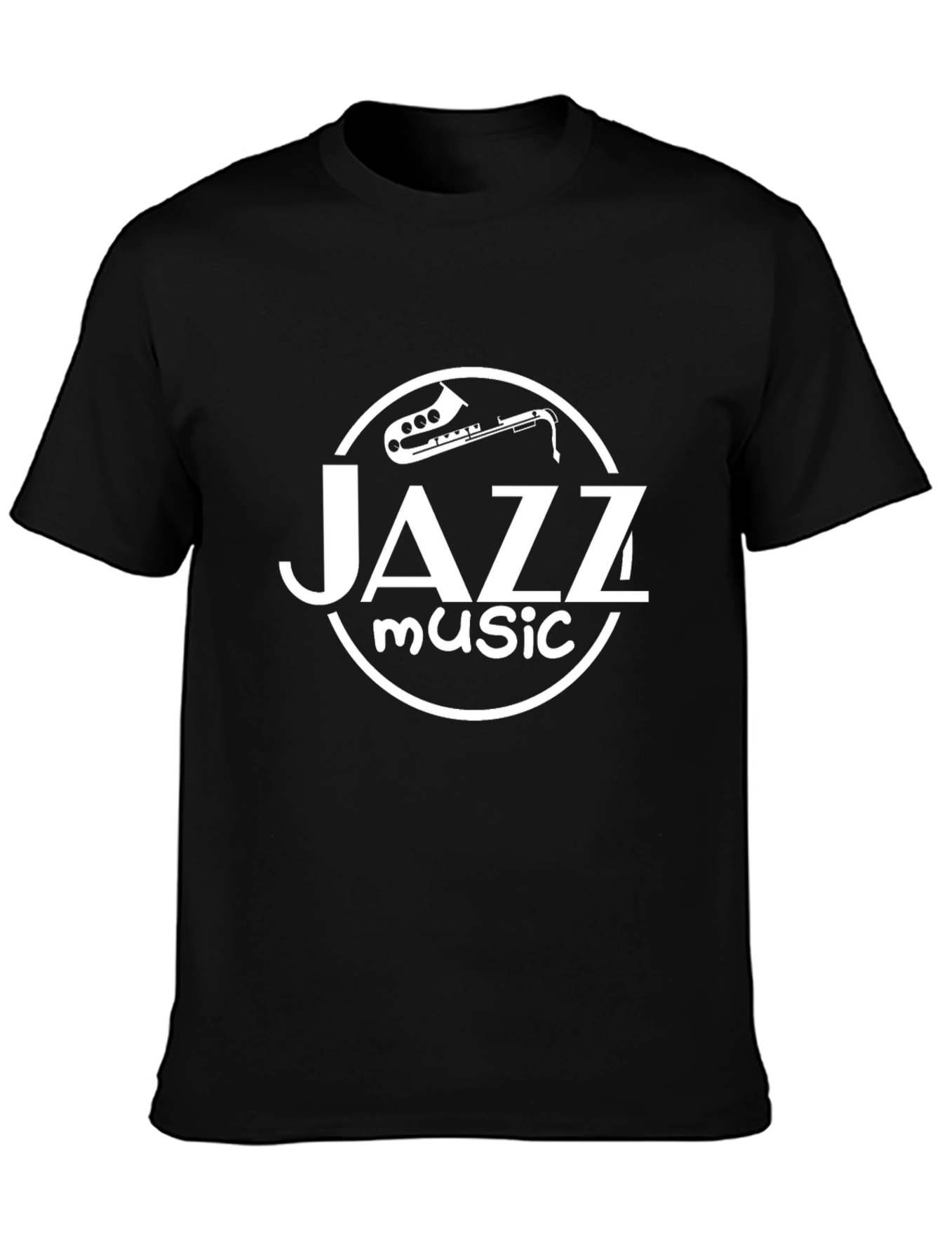Black Jazz Music Graphic T-Shirt