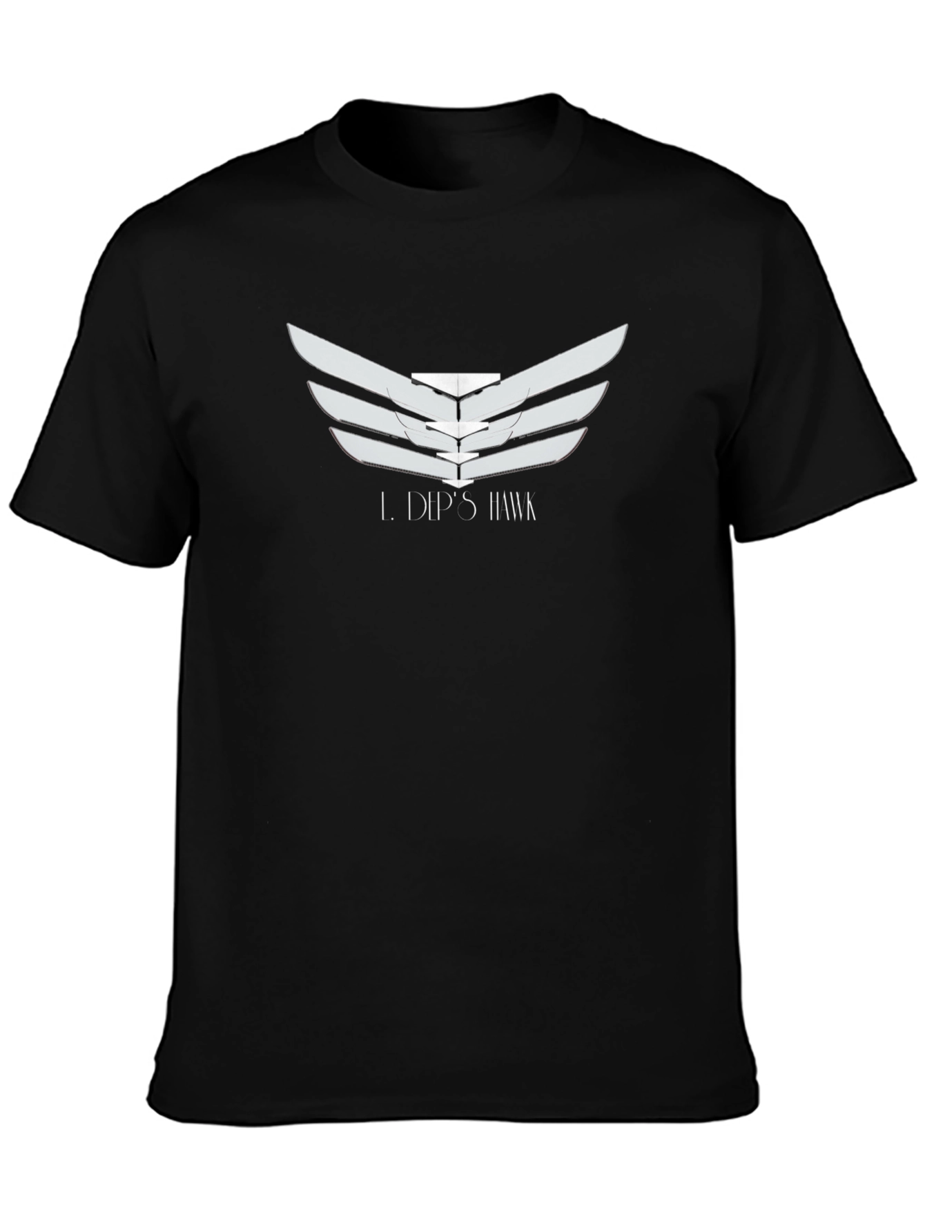 L. Dips Hawk Graphic Tee - Black Casual T-Shirt