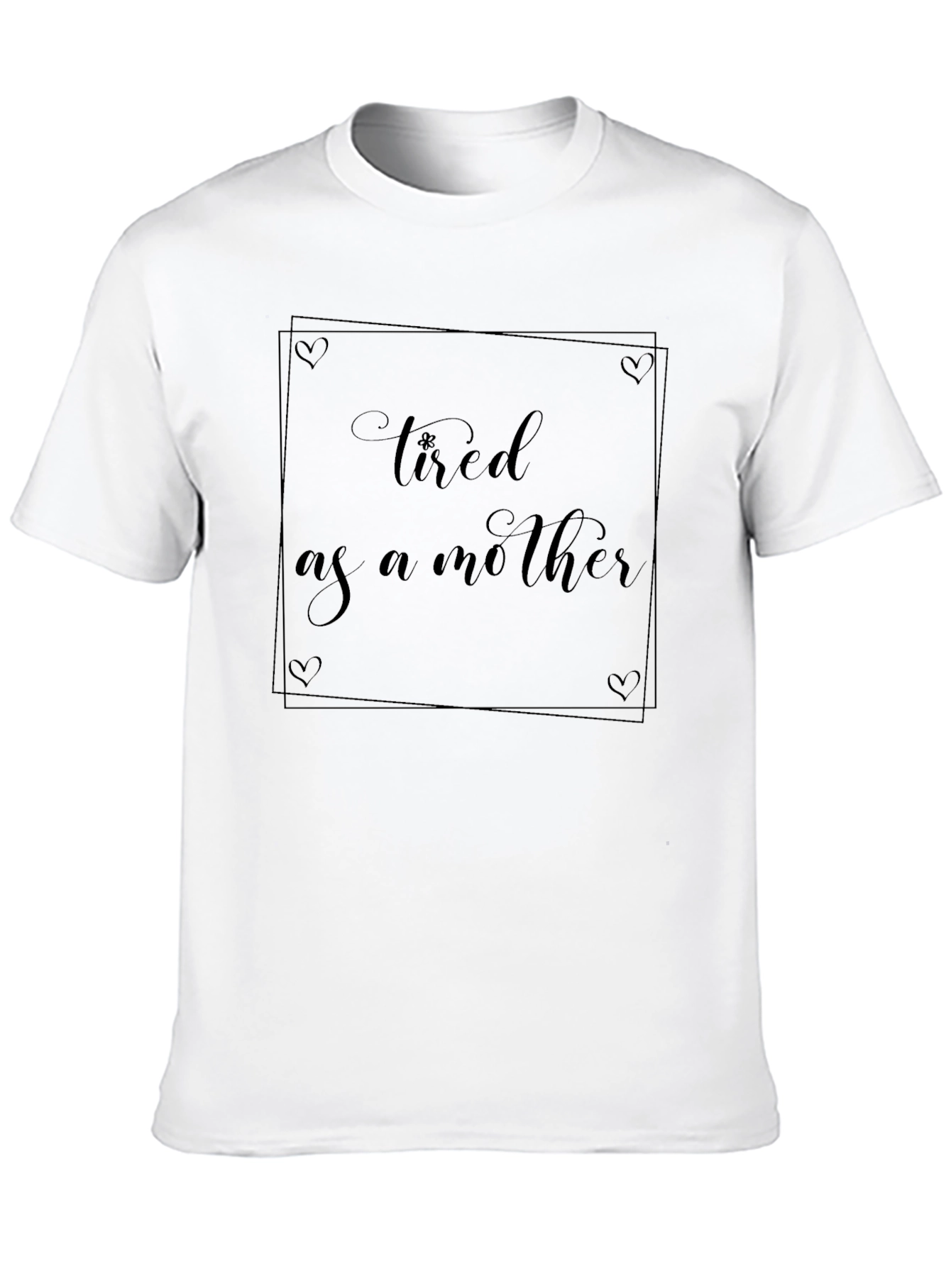 Tired As A Mother Graphic Tee - Black