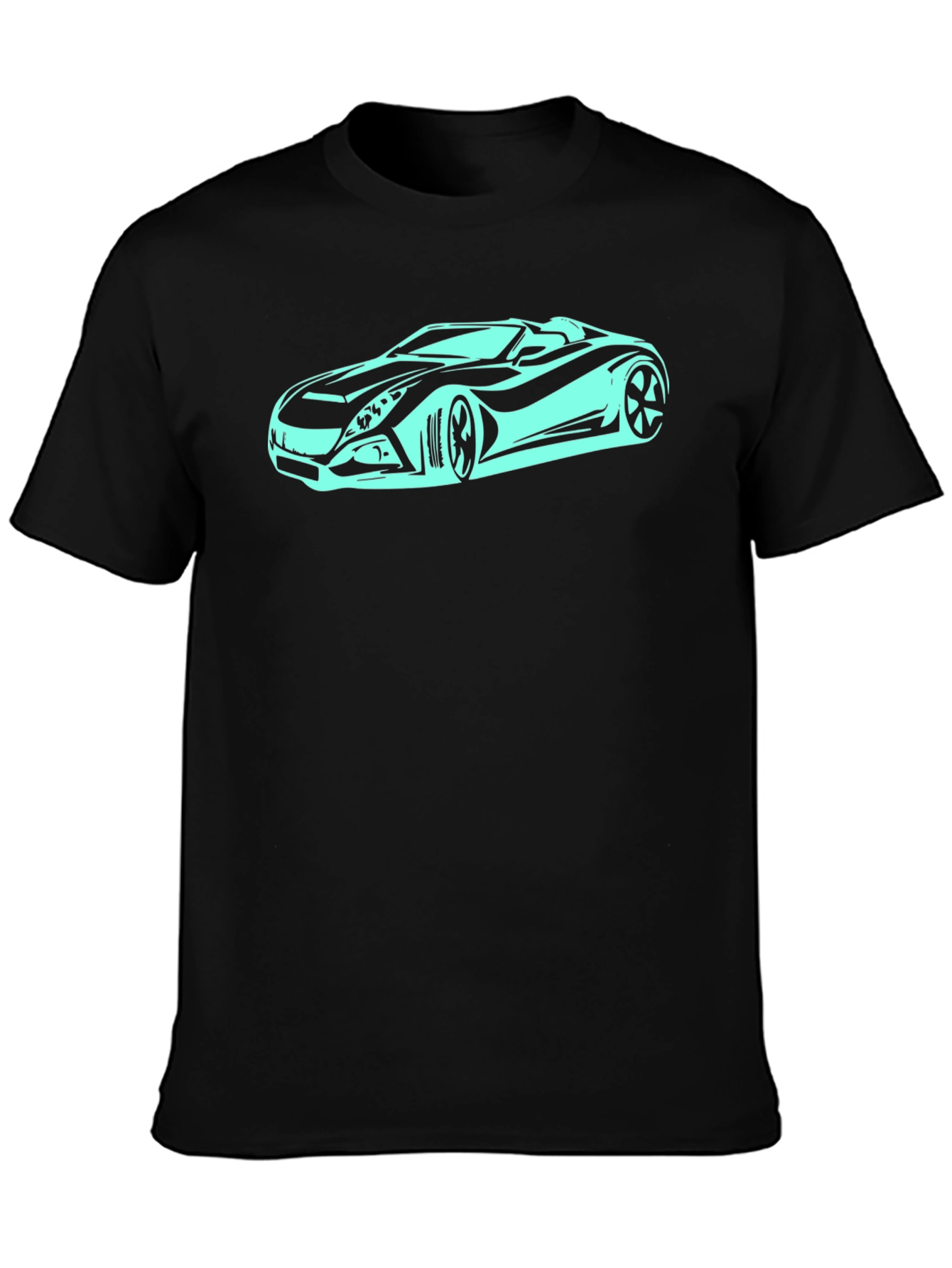 Cool Car Graphic Black T-Shirt - Stylish Automotive Tee