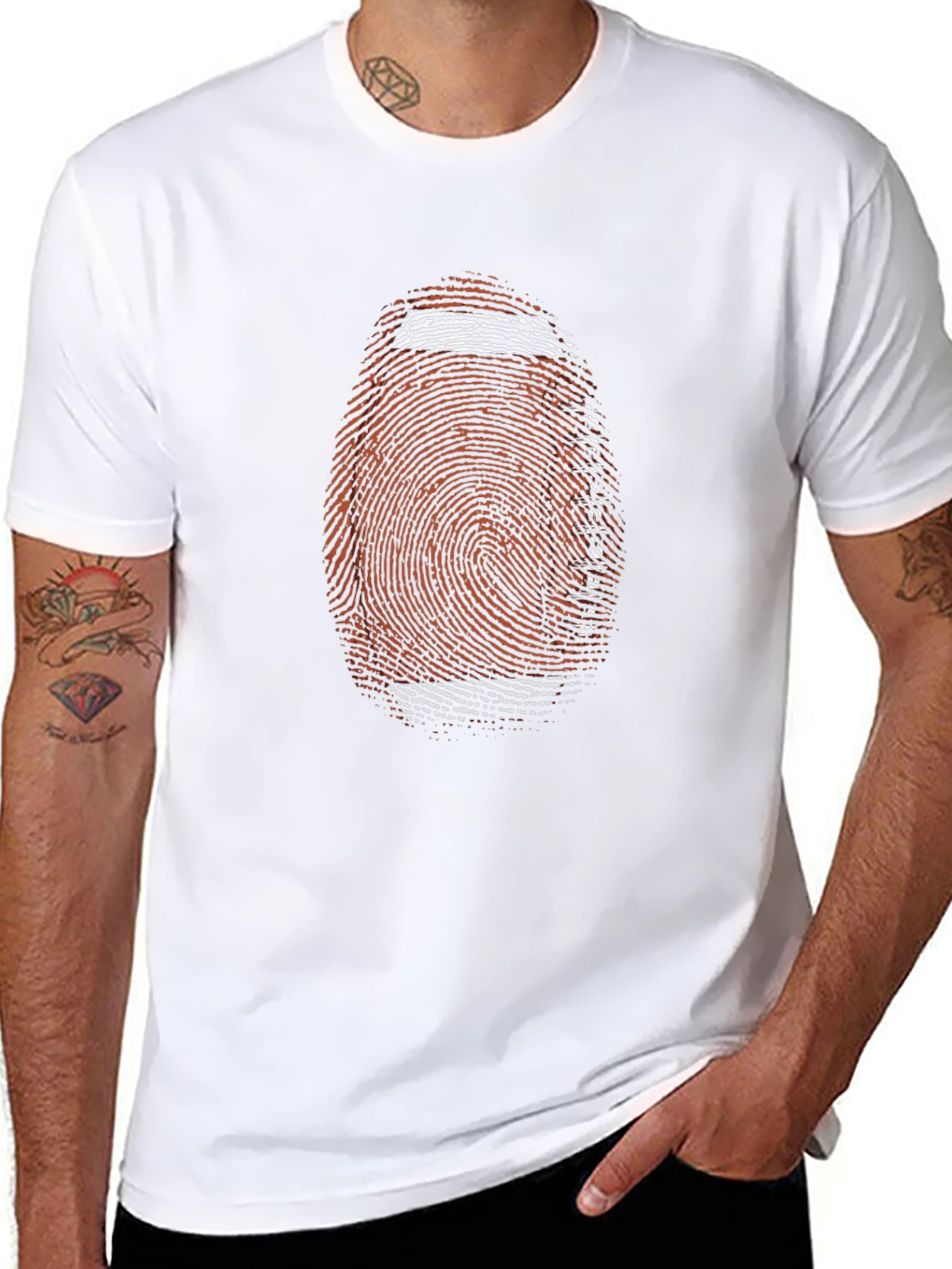 Football Fingerprint Graphic Tee - Black