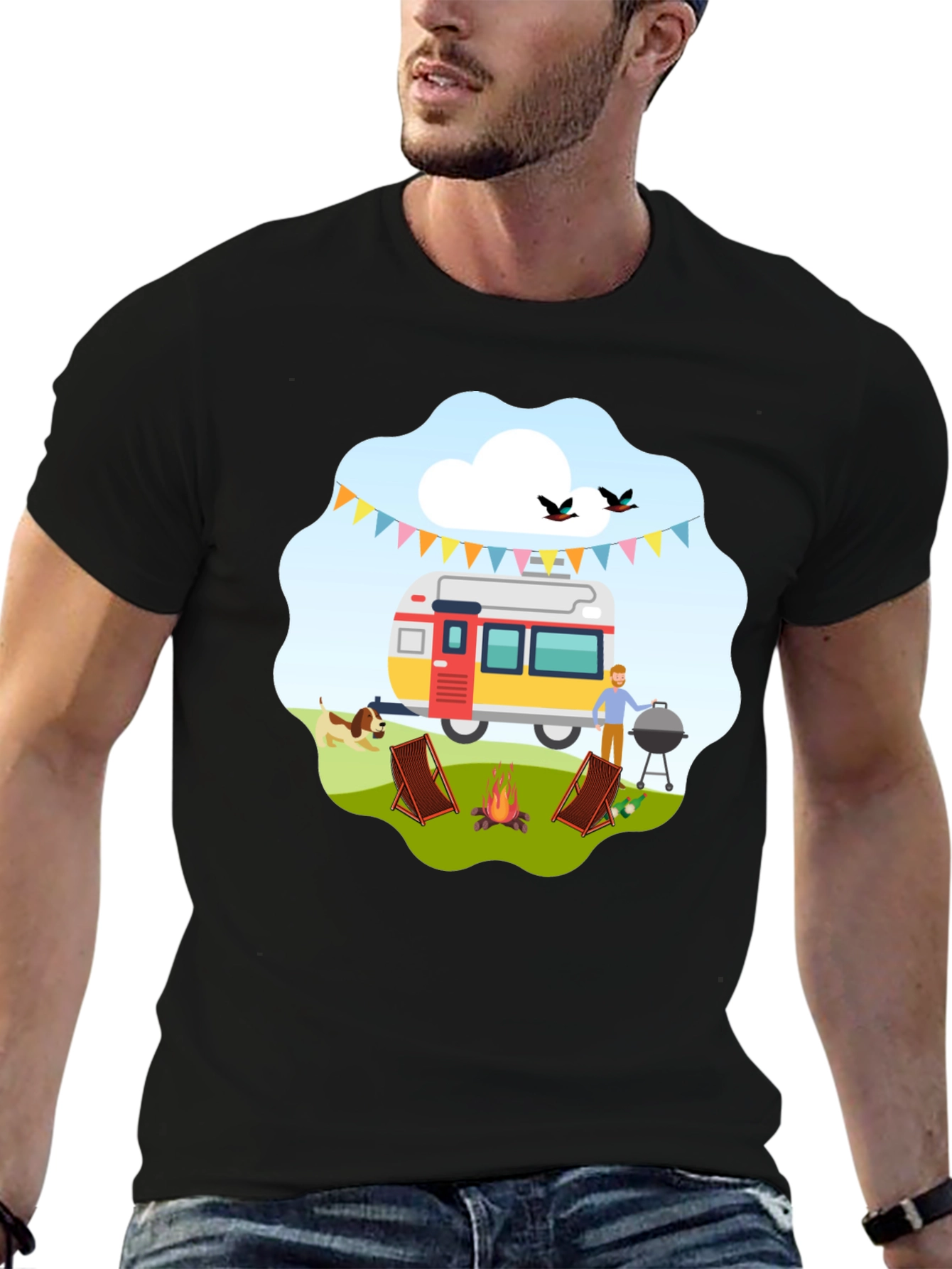 Camping Adventure Graphic T-Shirt