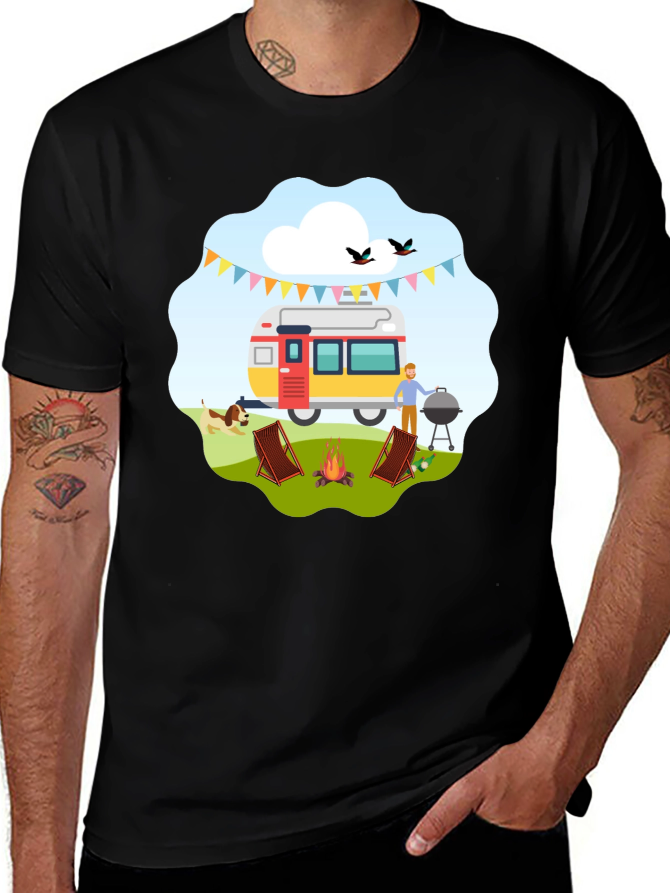 Camping Adventure Graphic T-Shirt