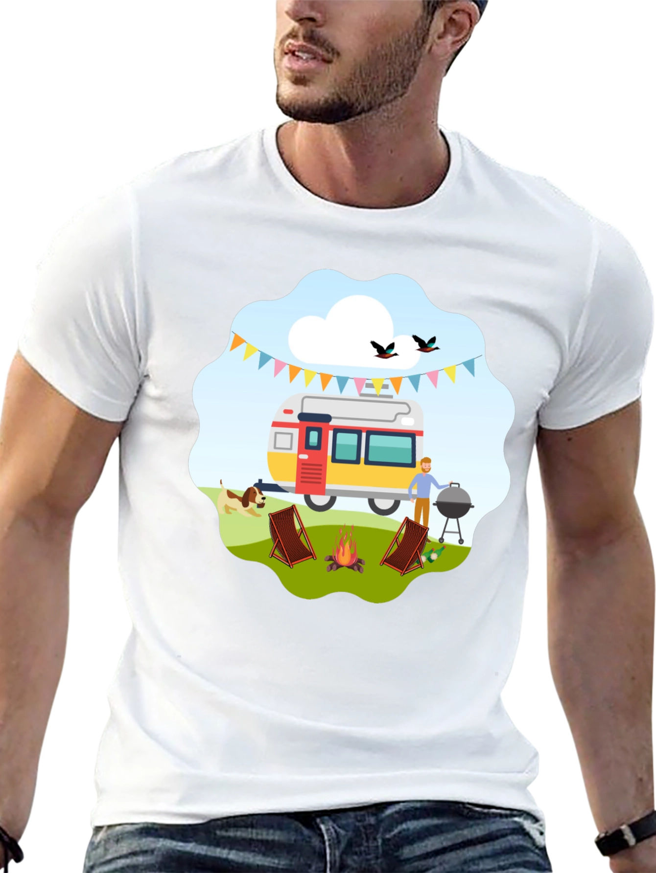 Camping Adventure Graphic T-Shirt