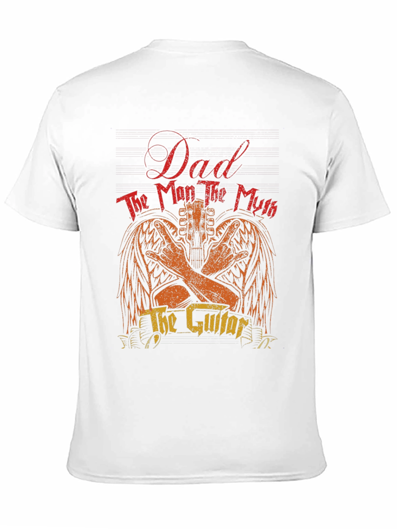 Dad Guitar Graphic T-Shirt - Rocker Fathers Day Tee