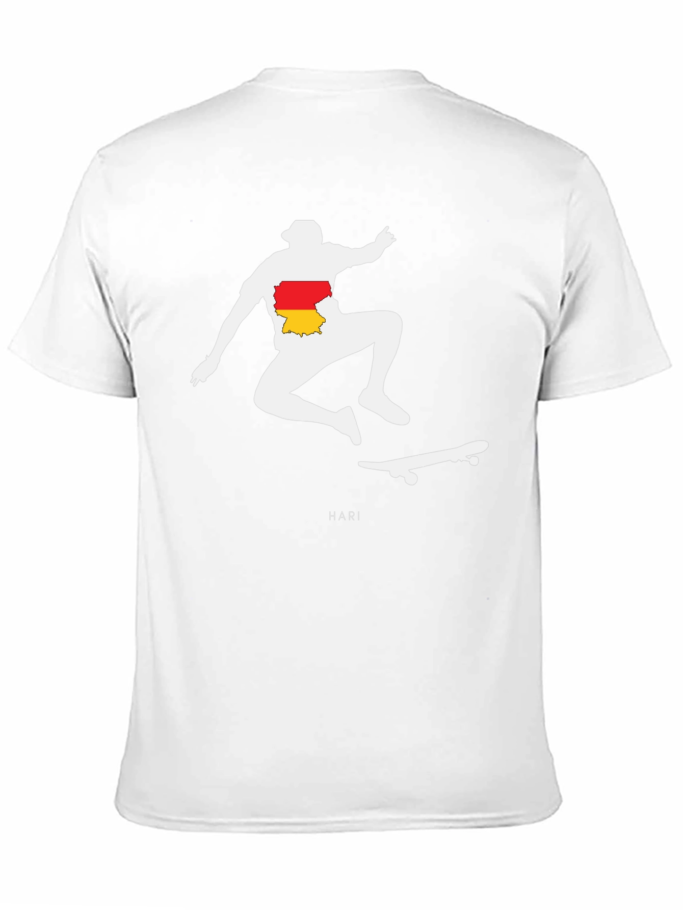 Skateboarder Silhouette Graphic Tee - Black