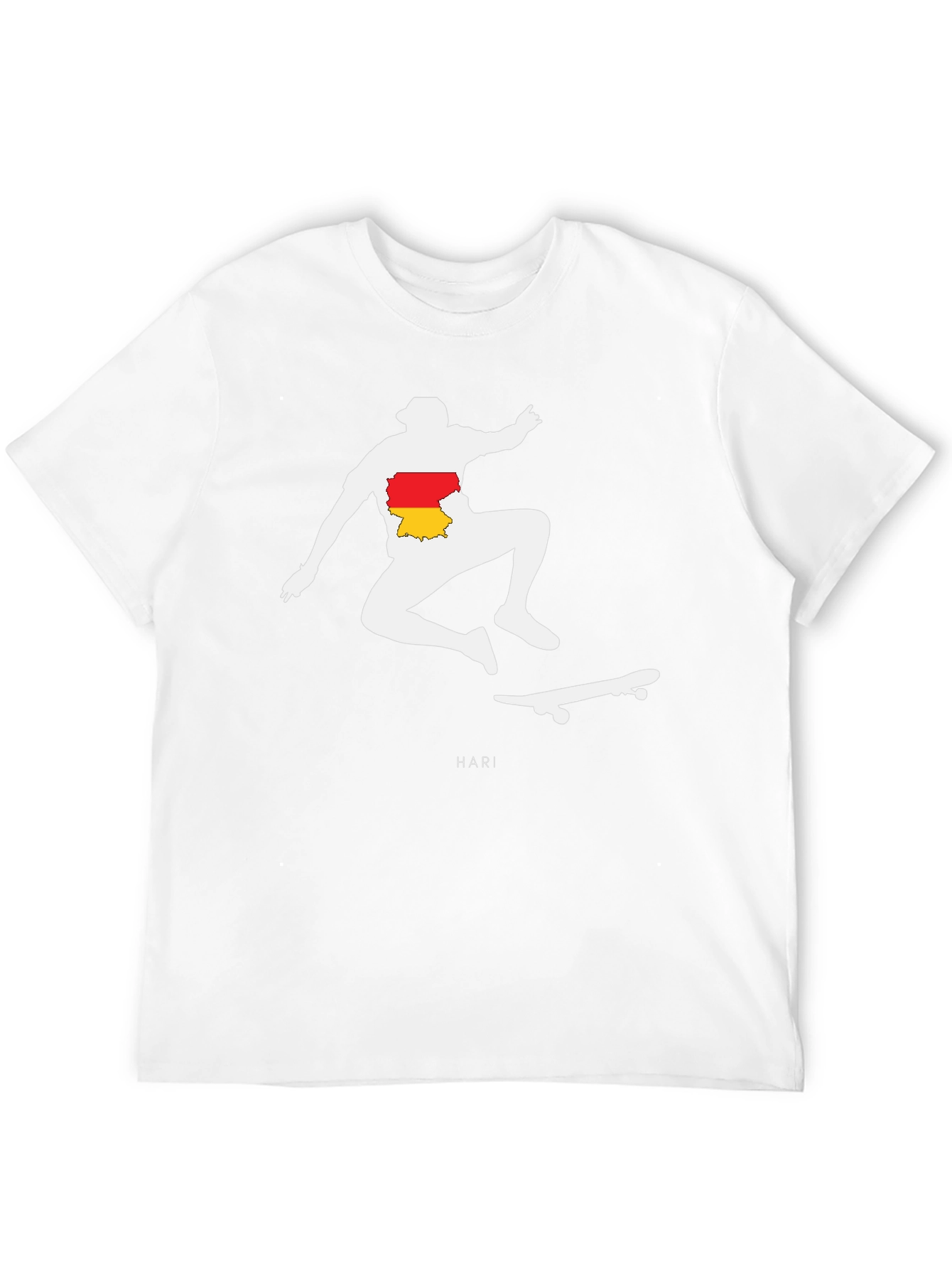 Skateboarder Silhouette Graphic Tee - Black