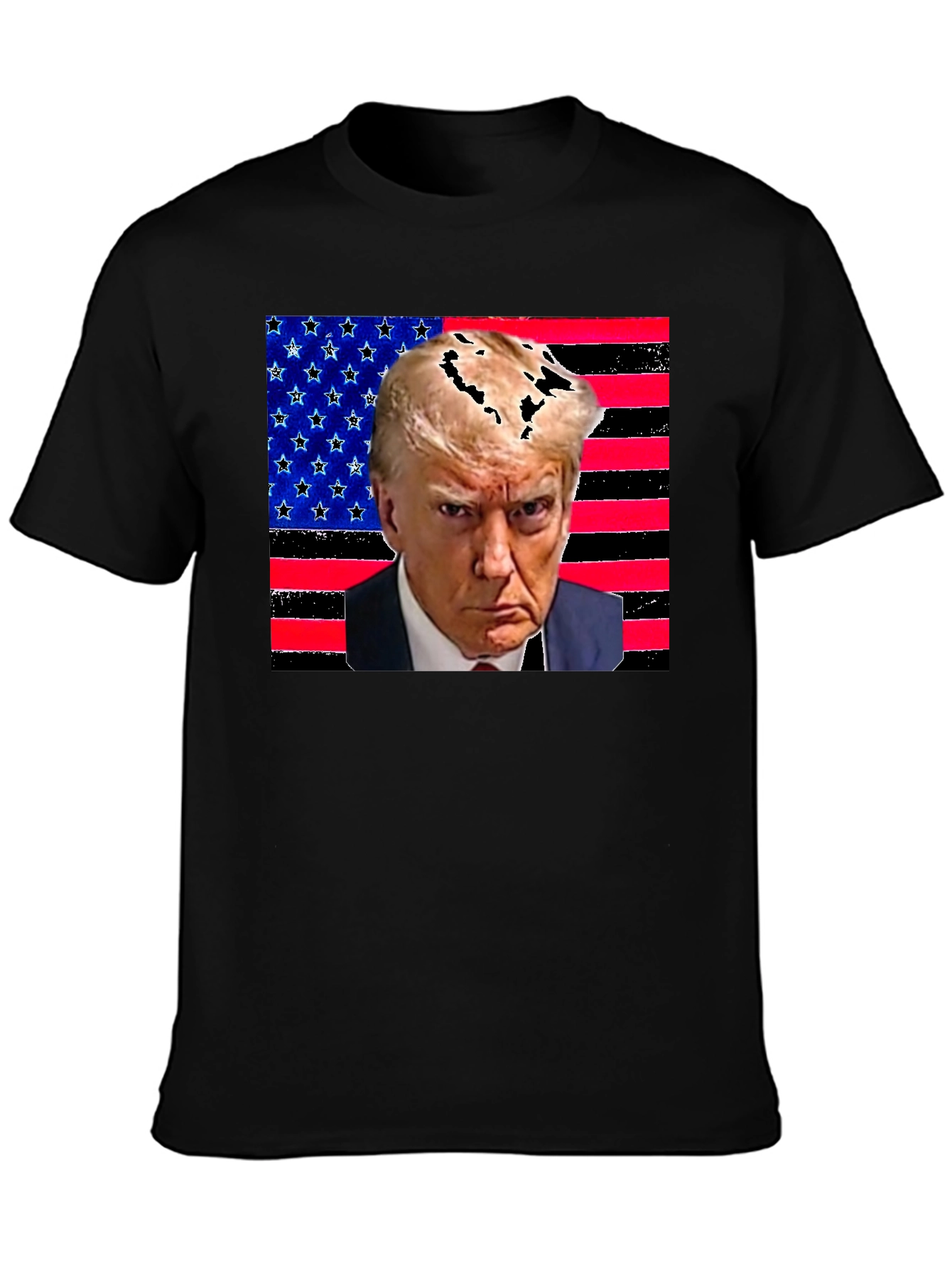 Trump USA Flag Graphic Tee - Patriotic Fashion