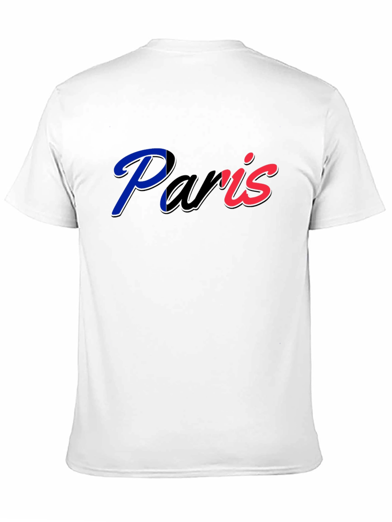 Paris France Graphic T-Shirt - Black Crew Neck Tee