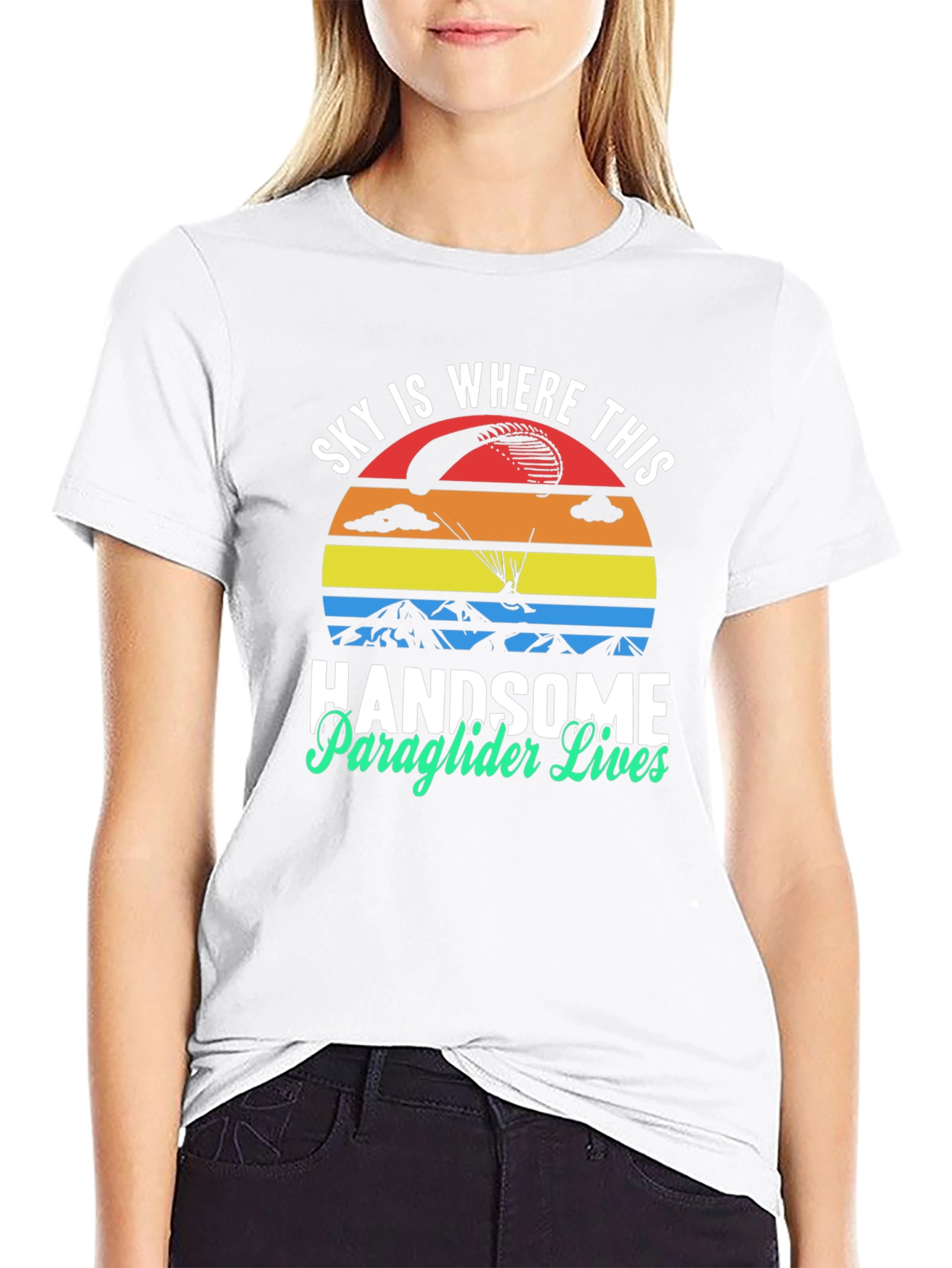Handsome Paraglider Lives T-Shirt - Sky Adventure