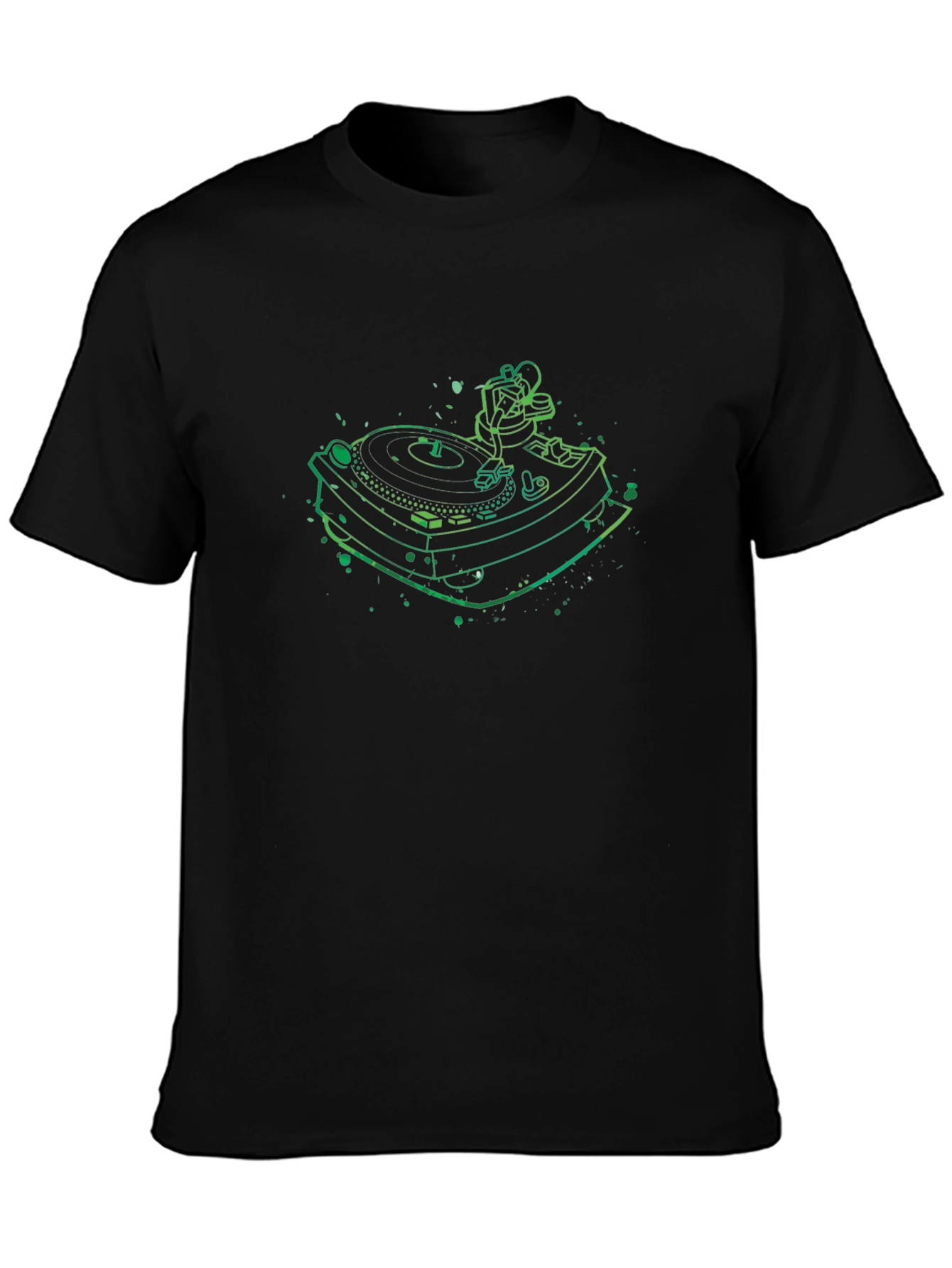 DJ Turntable Graphic Tee - Cool Black T-Shirt