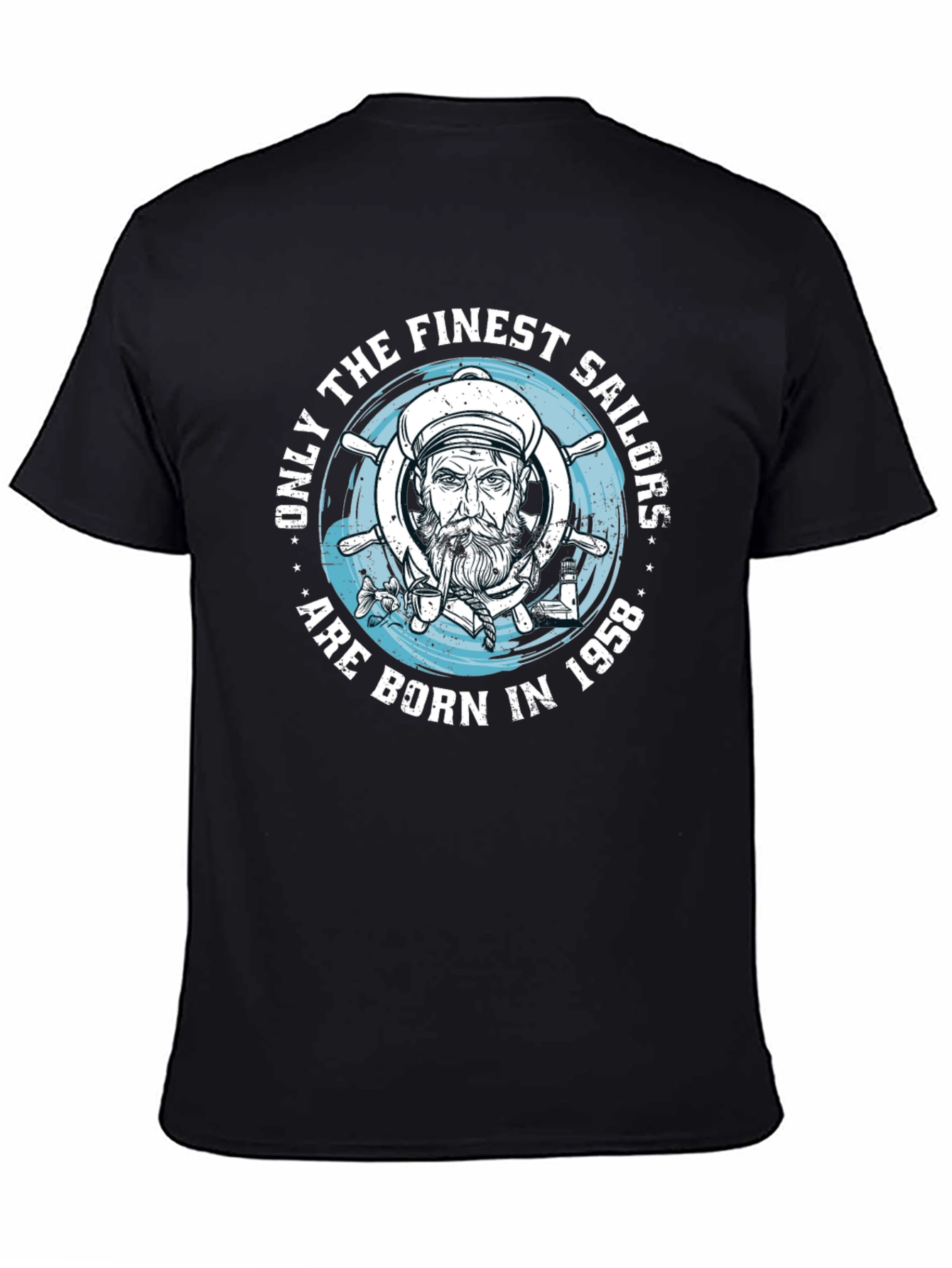 Finest Sailors Born in 1958 Black T-Shirt