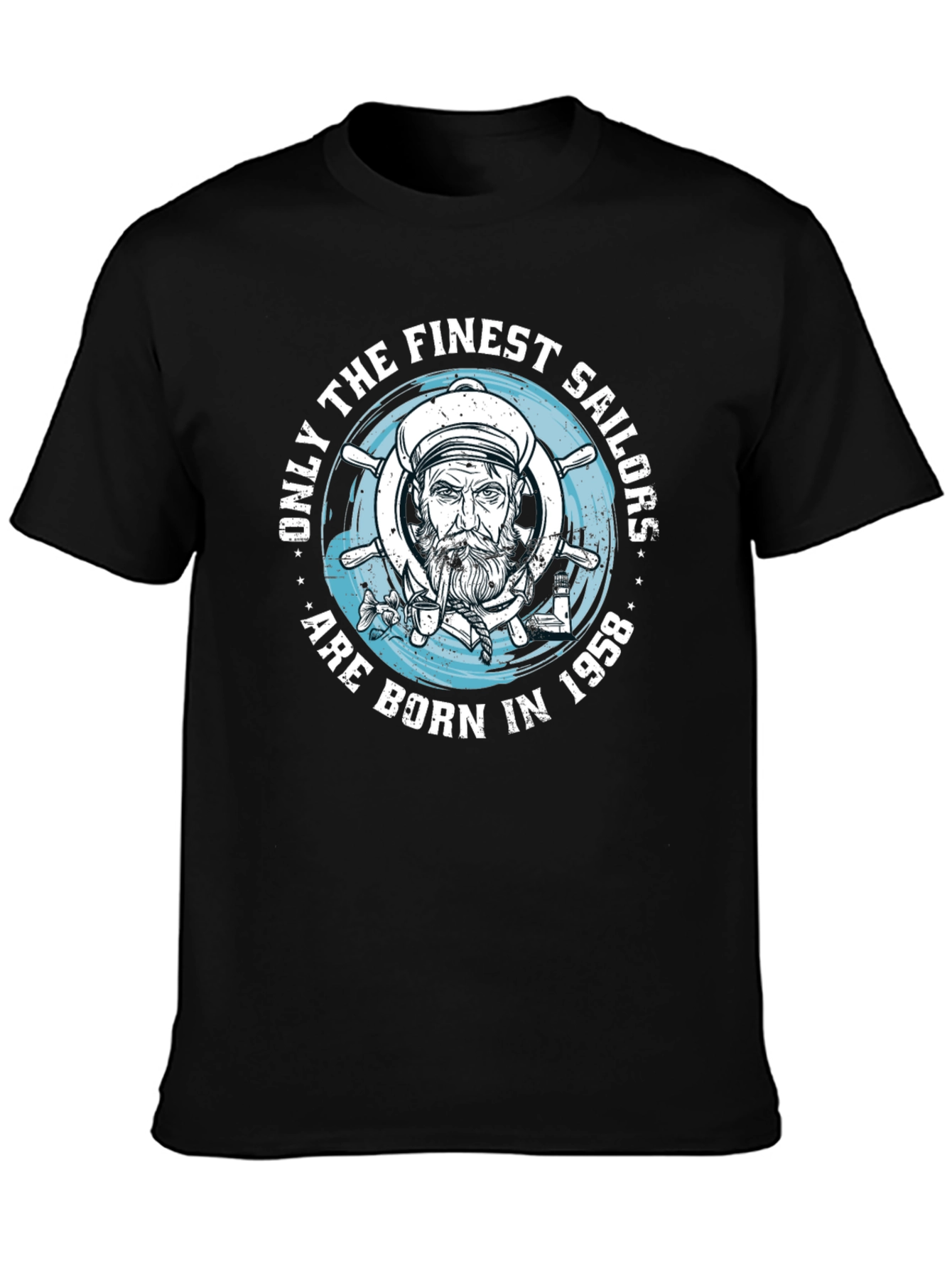 Finest Sailors Born in 1958 Black T-Shirt