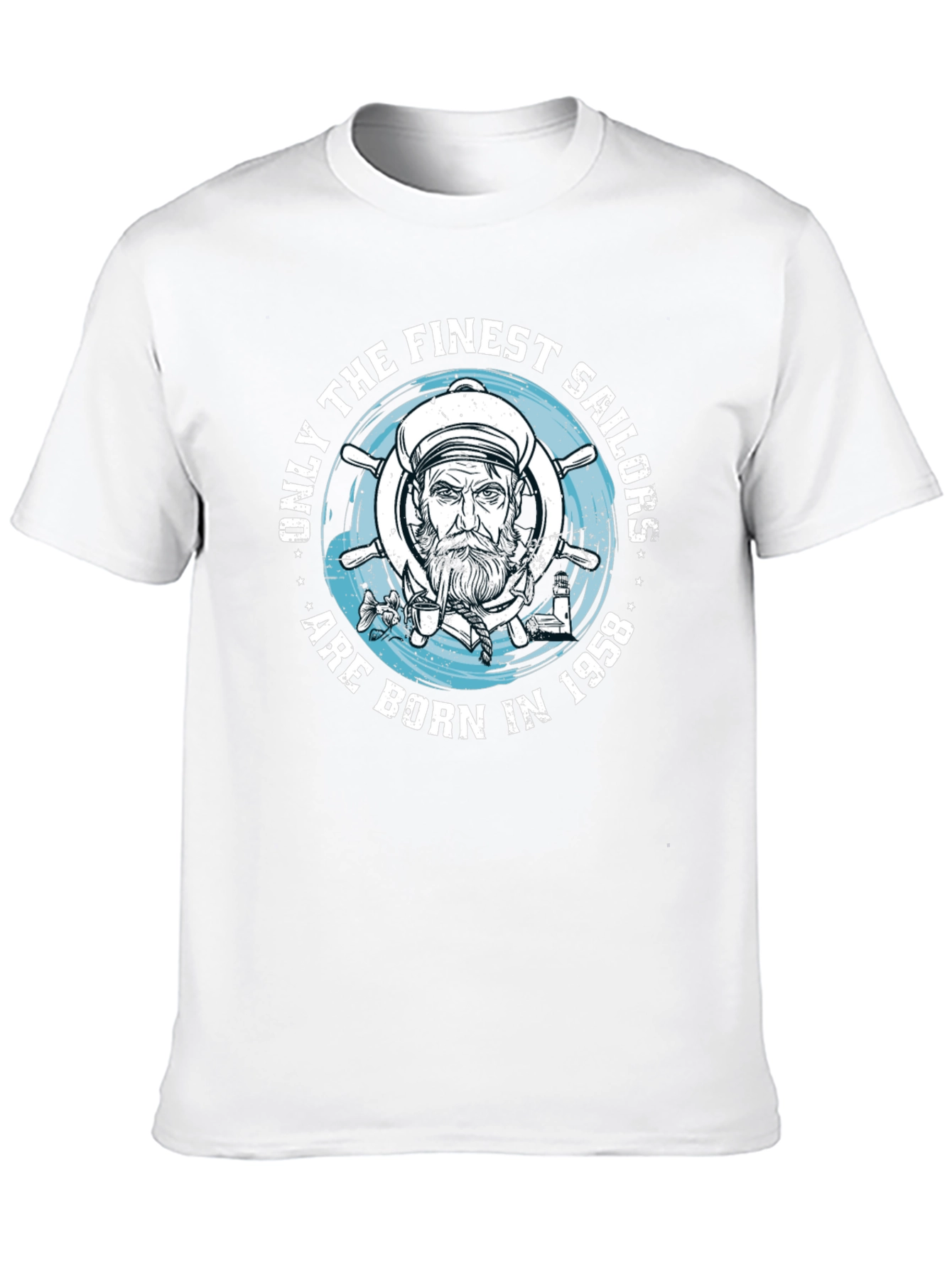 Finest Sailors Born in 1958 Black T-Shirt