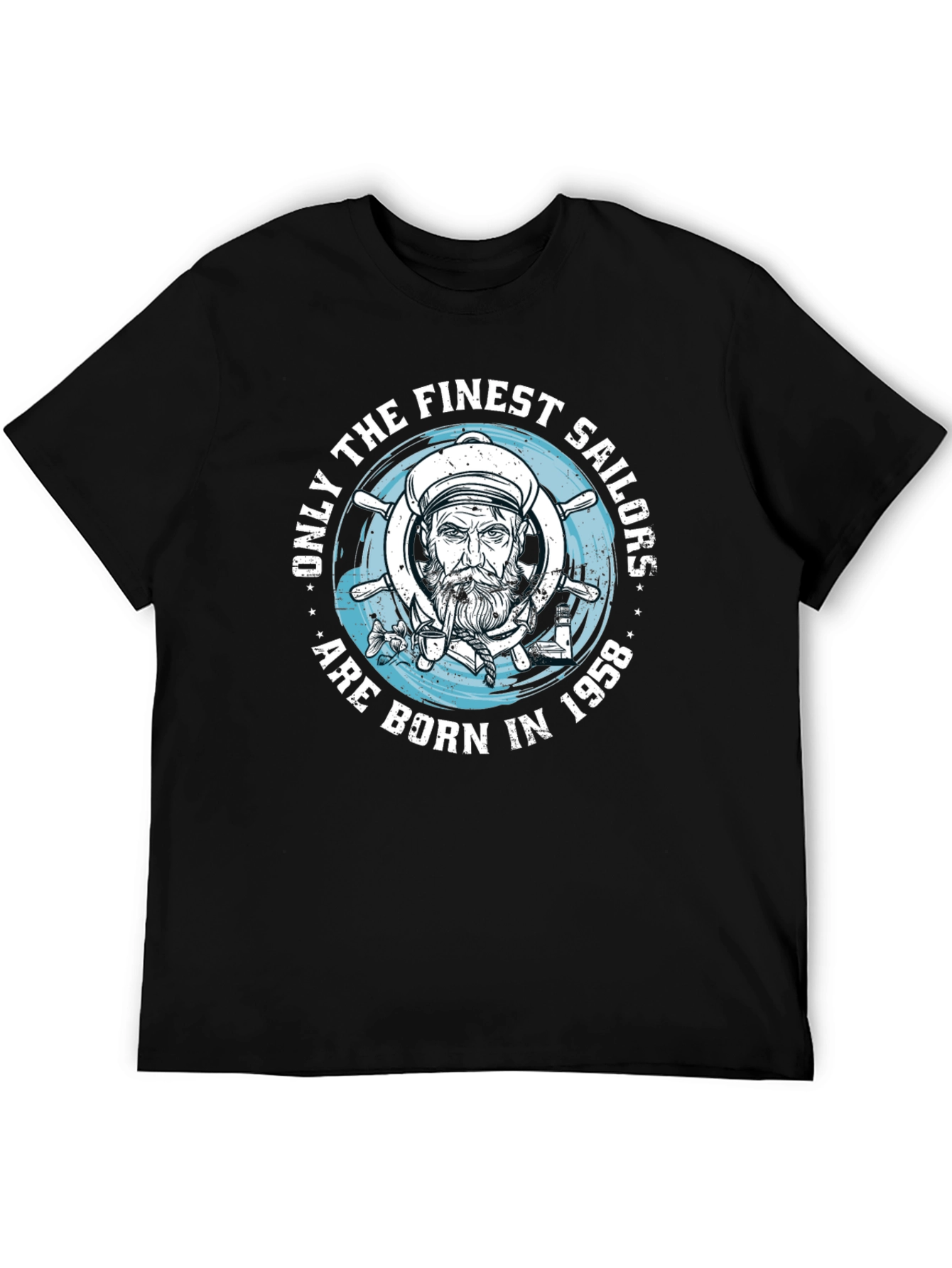 Finest Sailors Born in 1958 Black T-Shirt