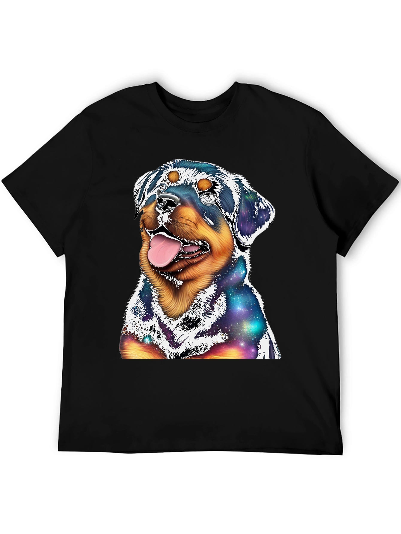 Rottweiler Galaxy Graphic T-Shirt