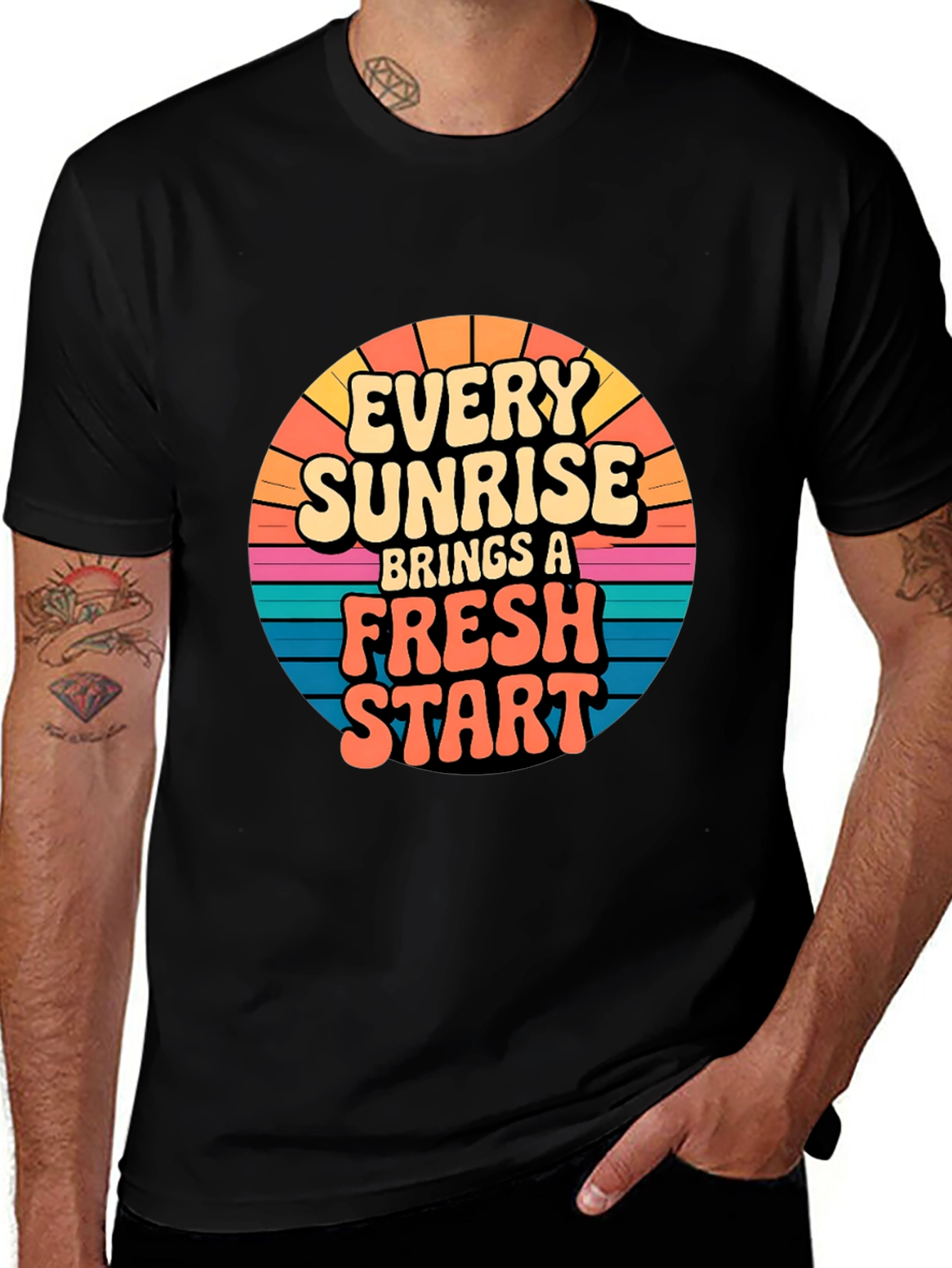 Sunrise Fresh Start Graphic Tee - Black