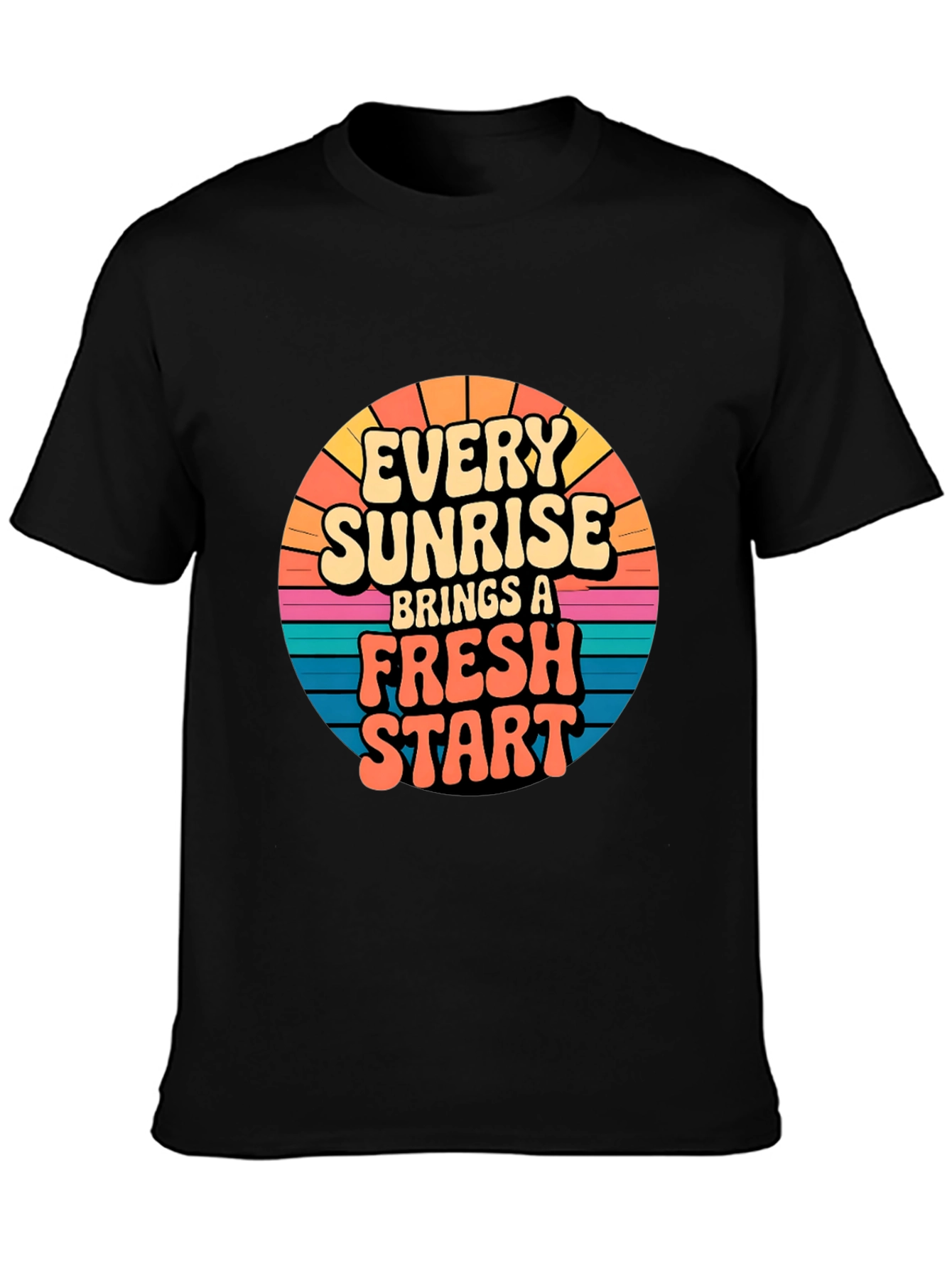 Sunrise Fresh Start Graphic Tee - Black