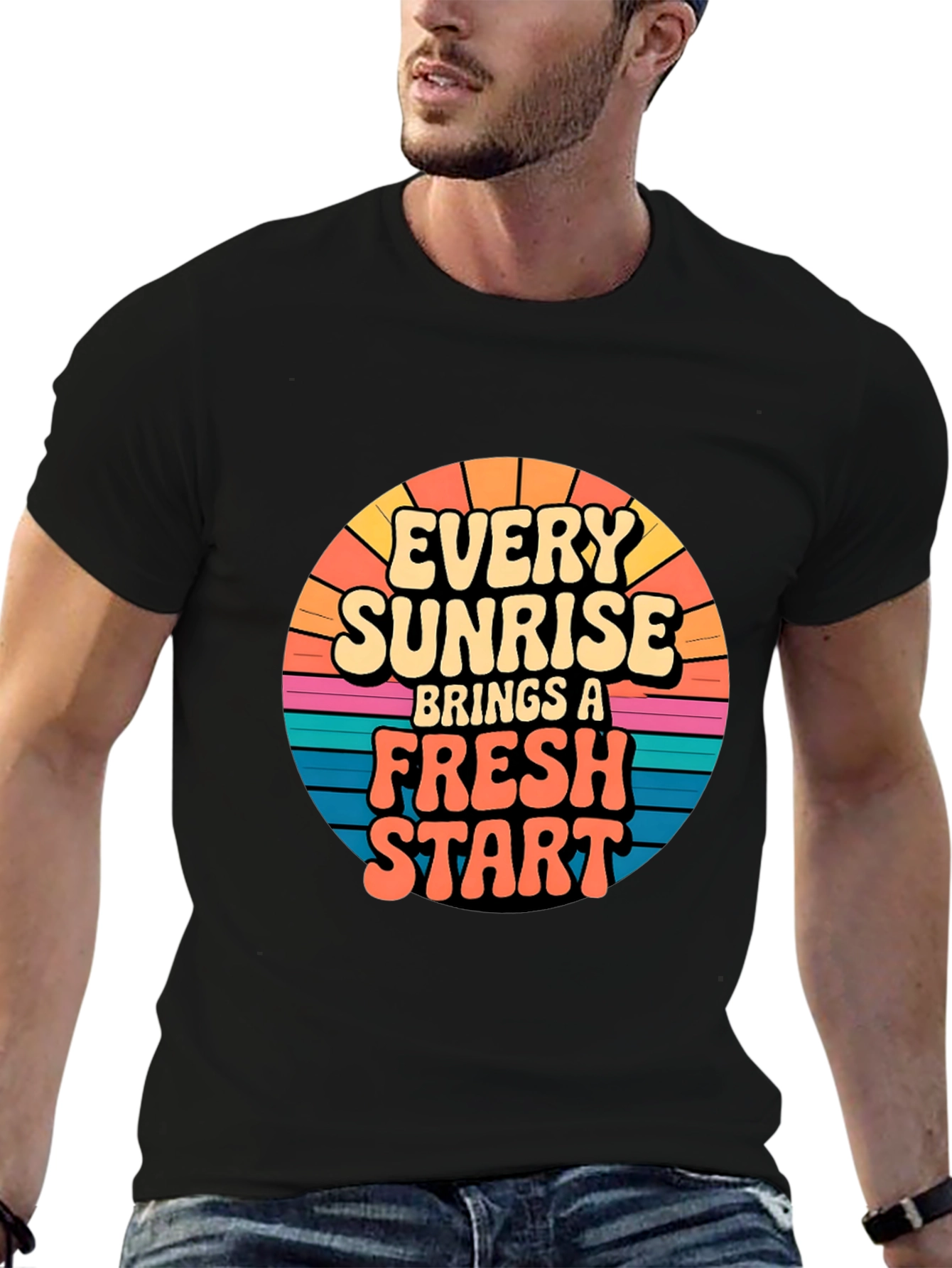 Sunrise Fresh Start Graphic Tee - Black