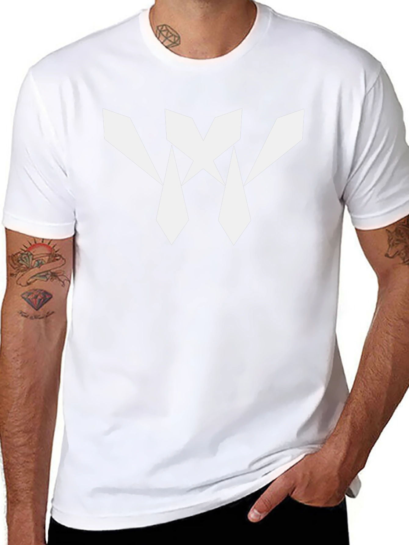 Geometric Graphic Tee - Modern Black T-Shirt