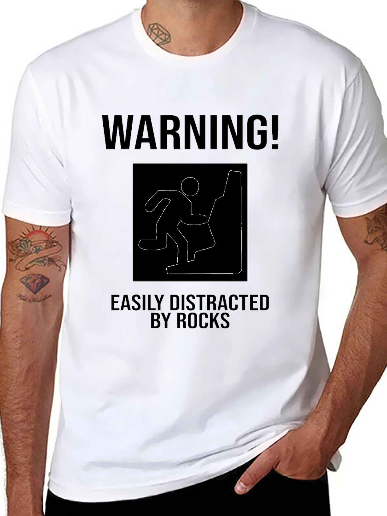 Warning! Easily Distracted By Rocks T-Shirt