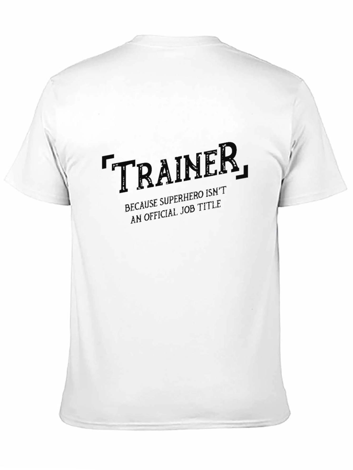 Trainer Superhero Job Title Black Graphic T-Shirt