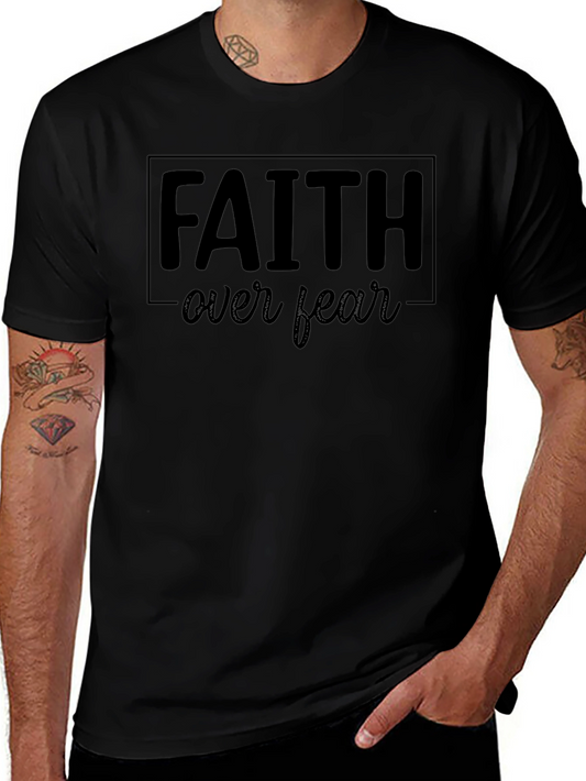 Faith Over Fear Graphic T-Shirt Religious Inspired Tee