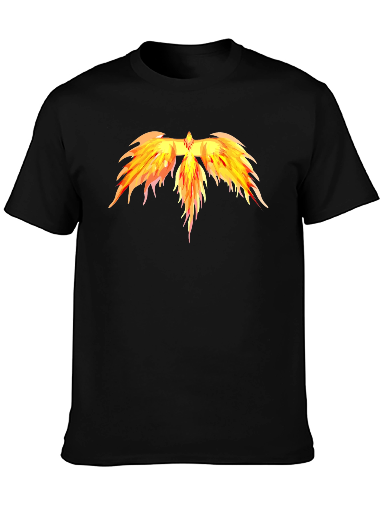 Fiery Phoenix Graphic Tee - Black