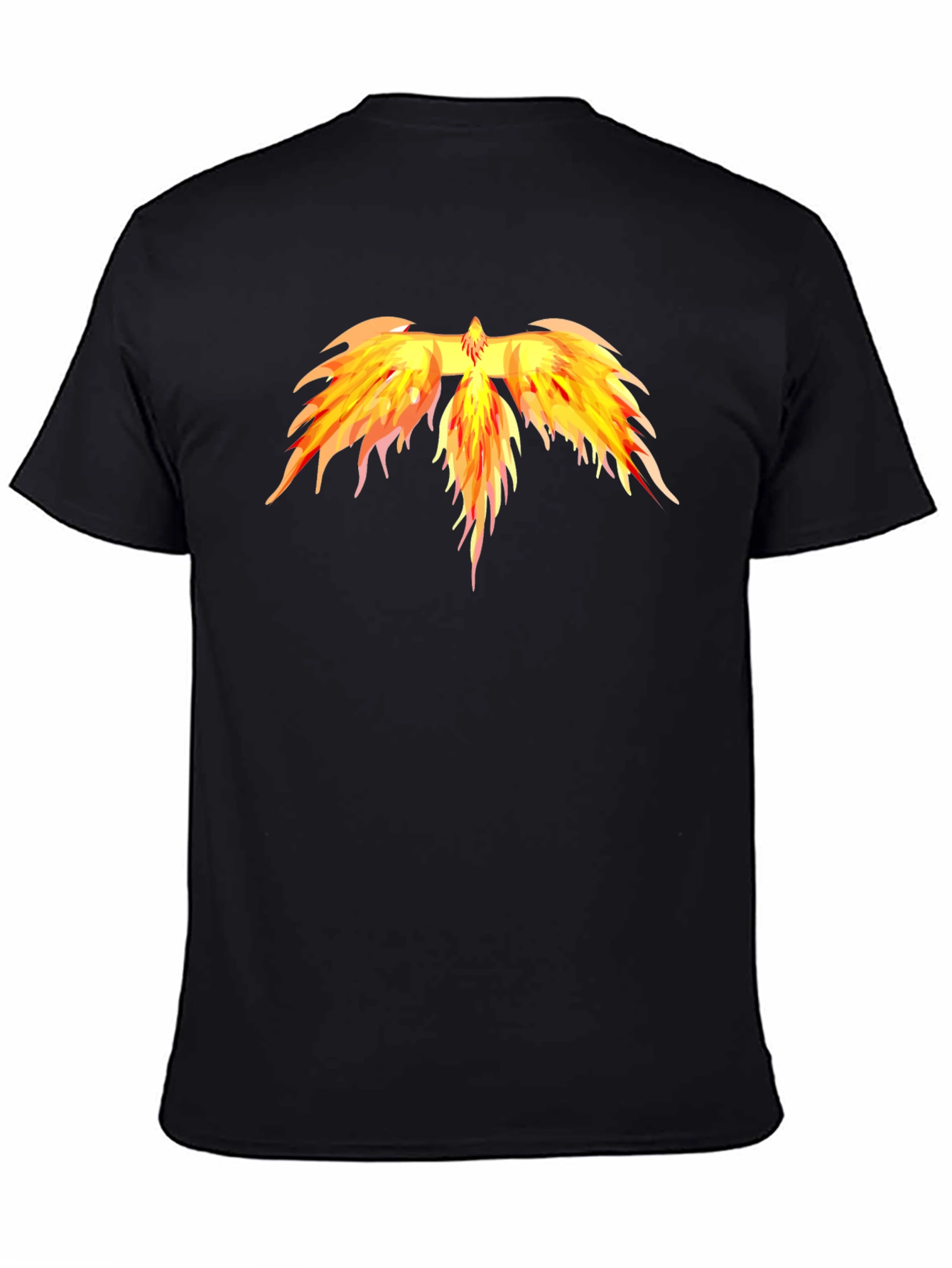 Fiery Phoenix Graphic Tee - Black