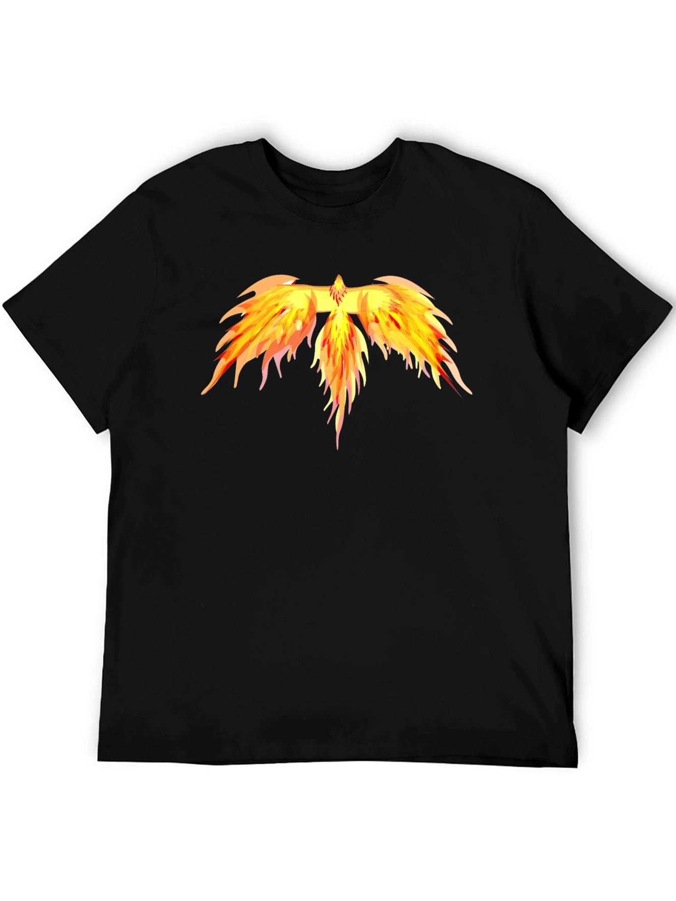 Fiery Phoenix Graphic Tee - Black