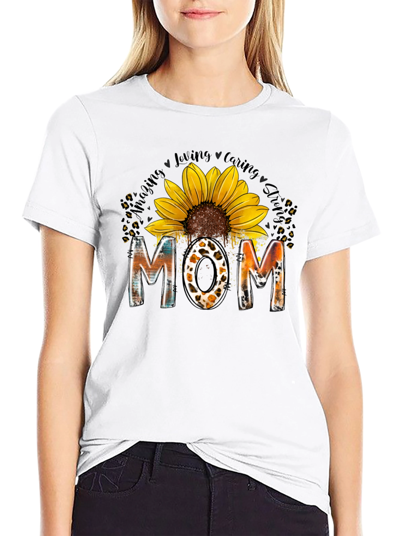 Sunflower MOM Graphic T-Shirt
