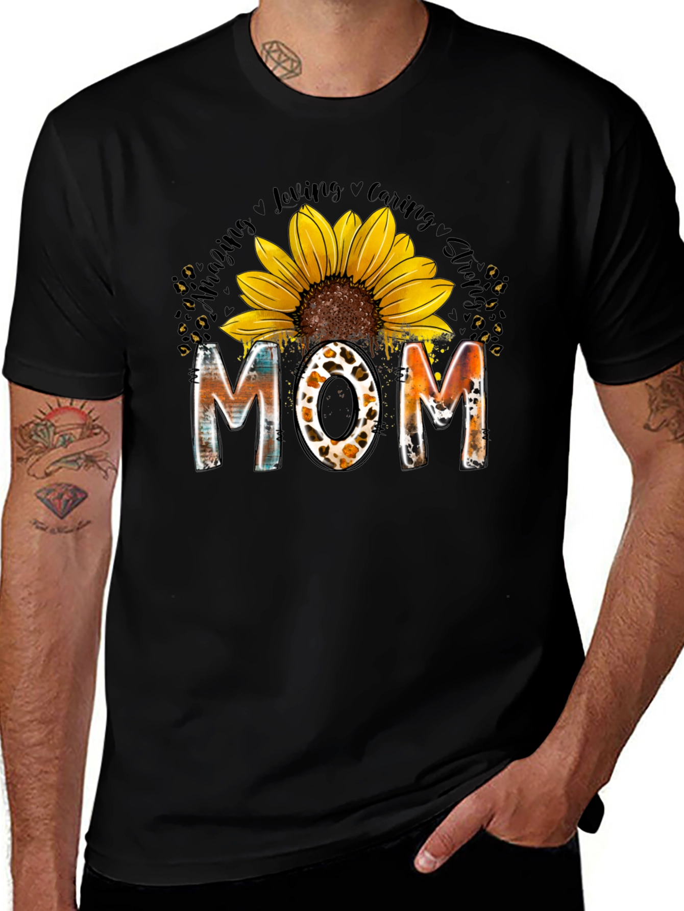Sunflower MOM Graphic T-Shirt
