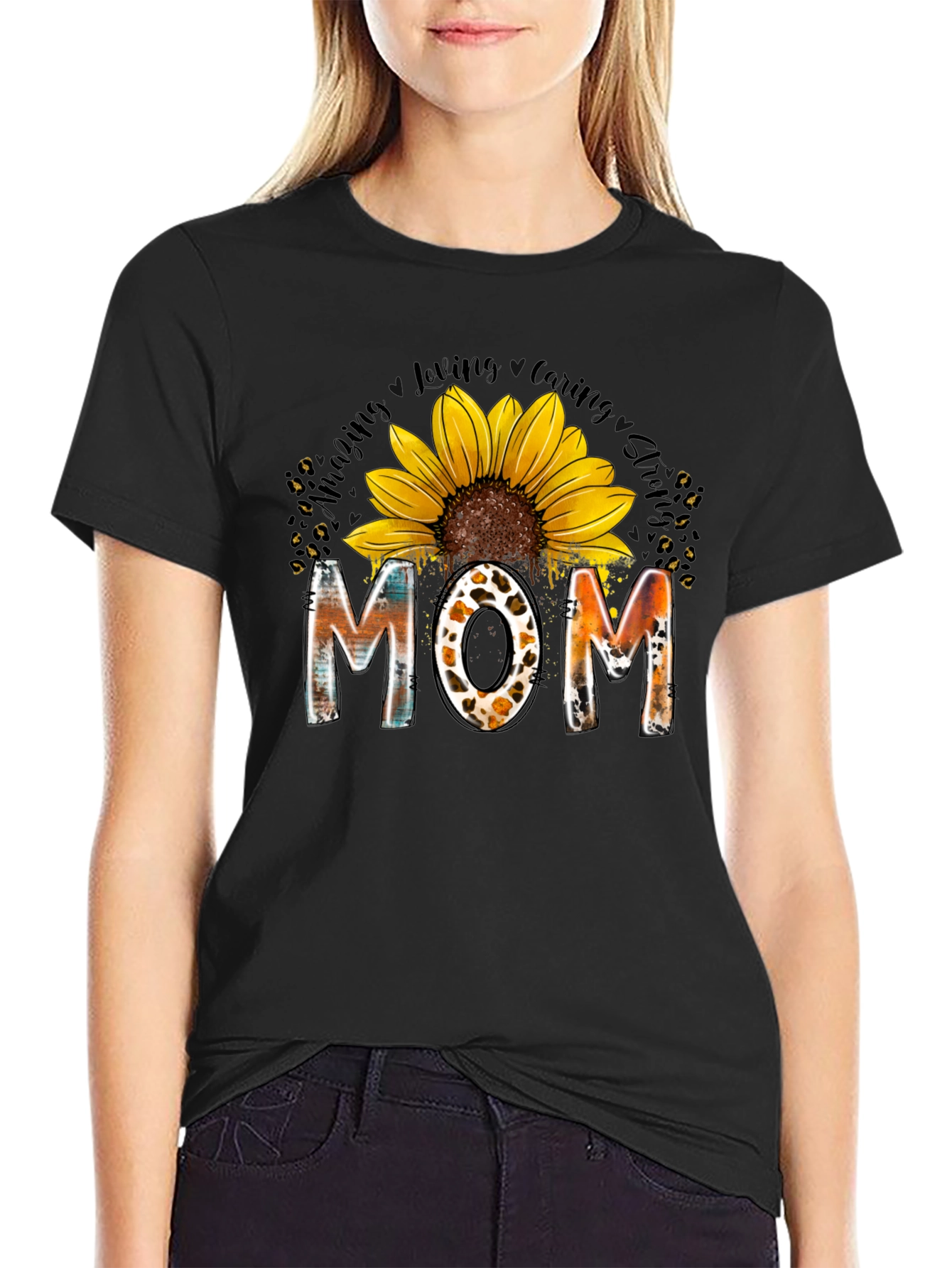 Sunflower MOM Graphic T-Shirt