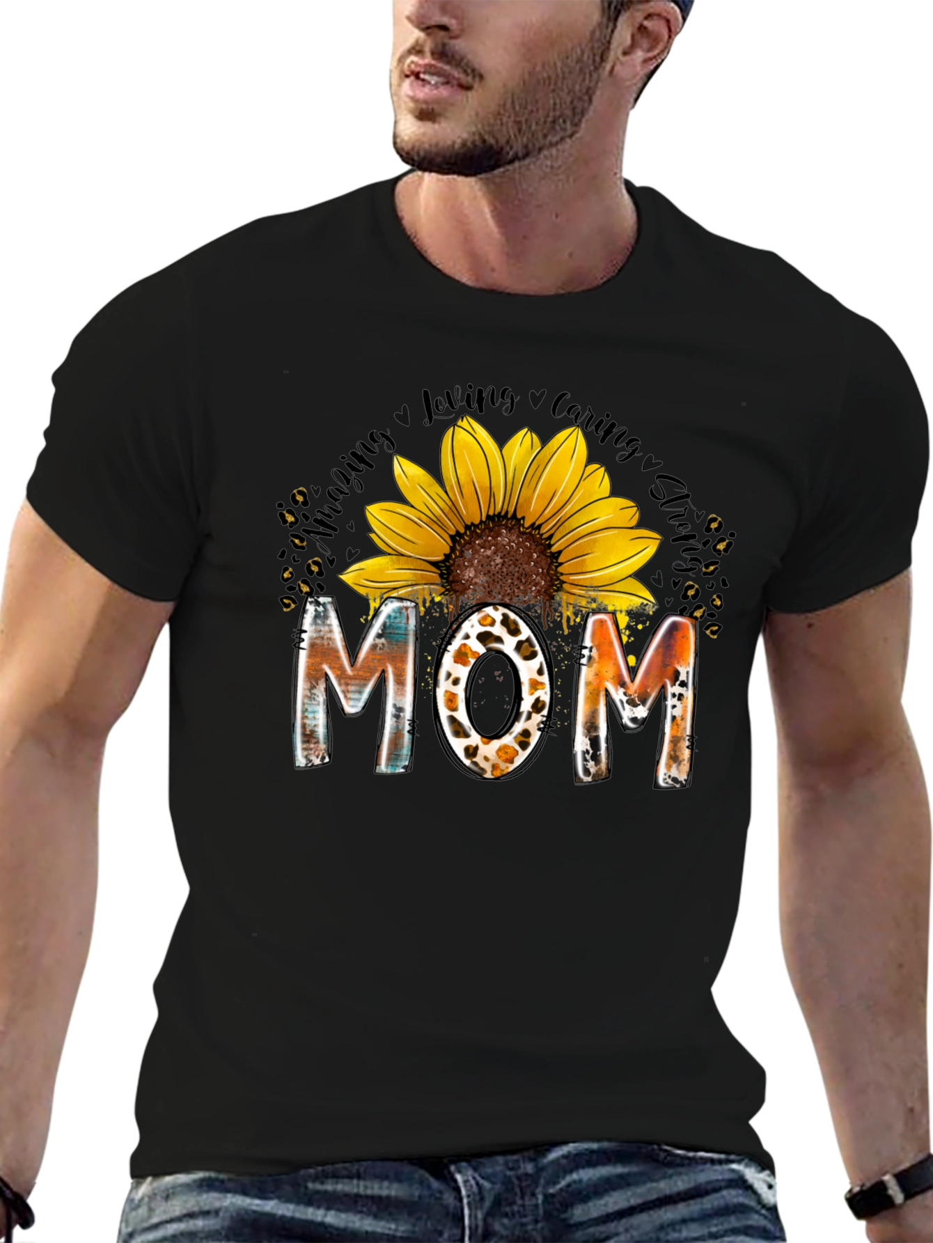 Sunflower MOM Graphic T-Shirt
