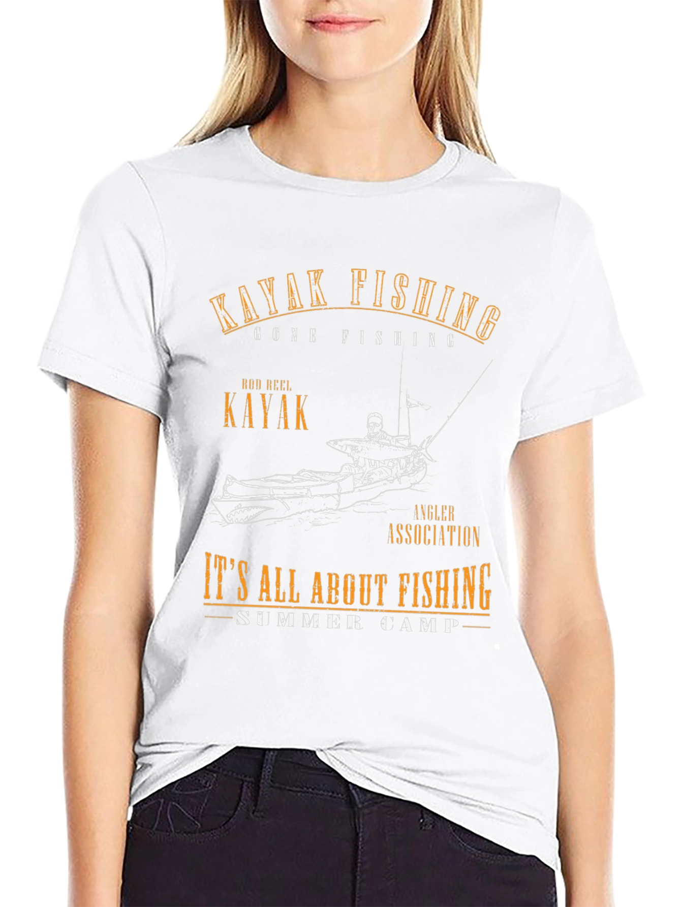 Kayak Fishing T-Shirt - Angler Association Summer Camp Tee