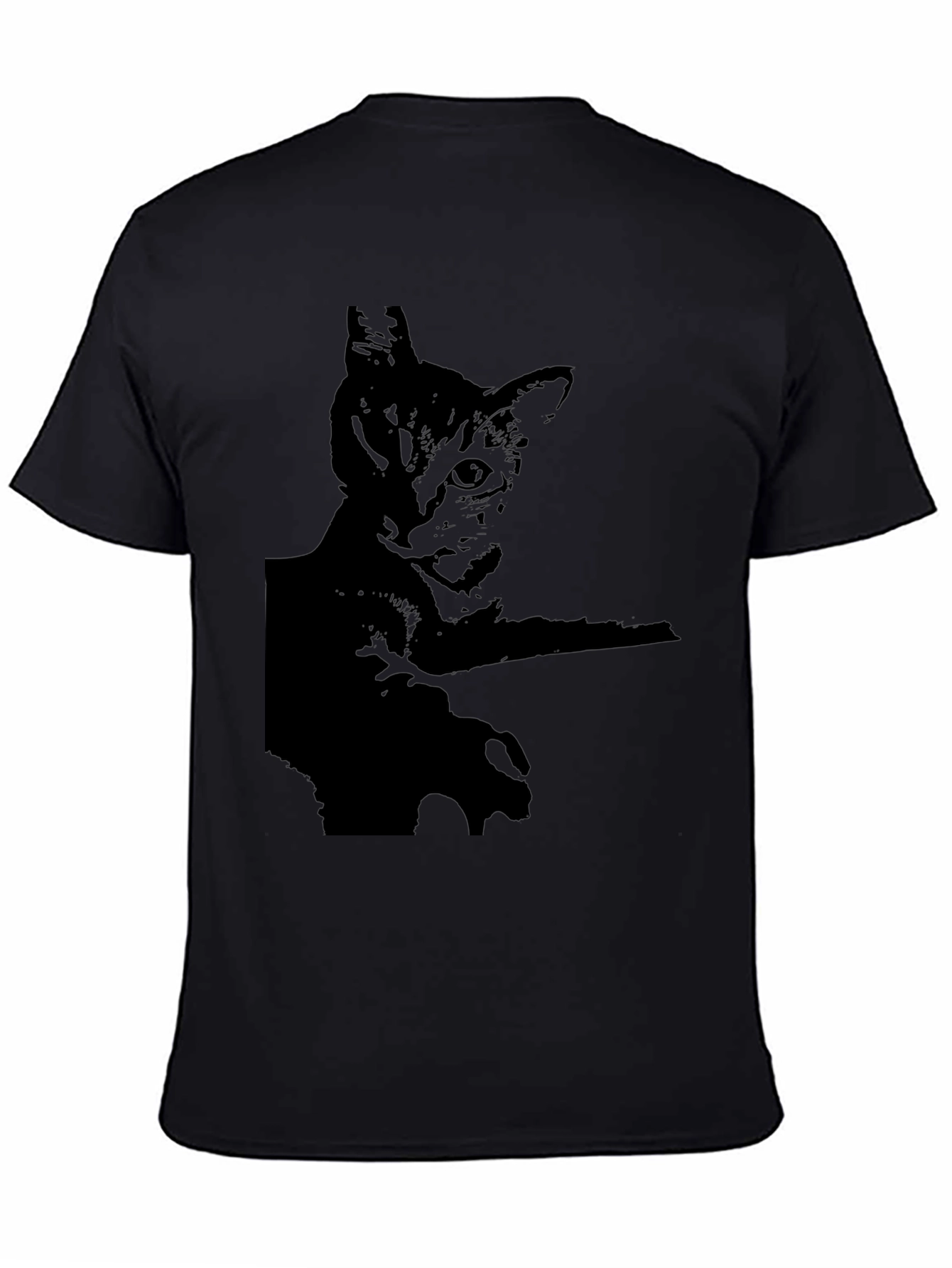 Black Cat Silhouette Tee - Mens