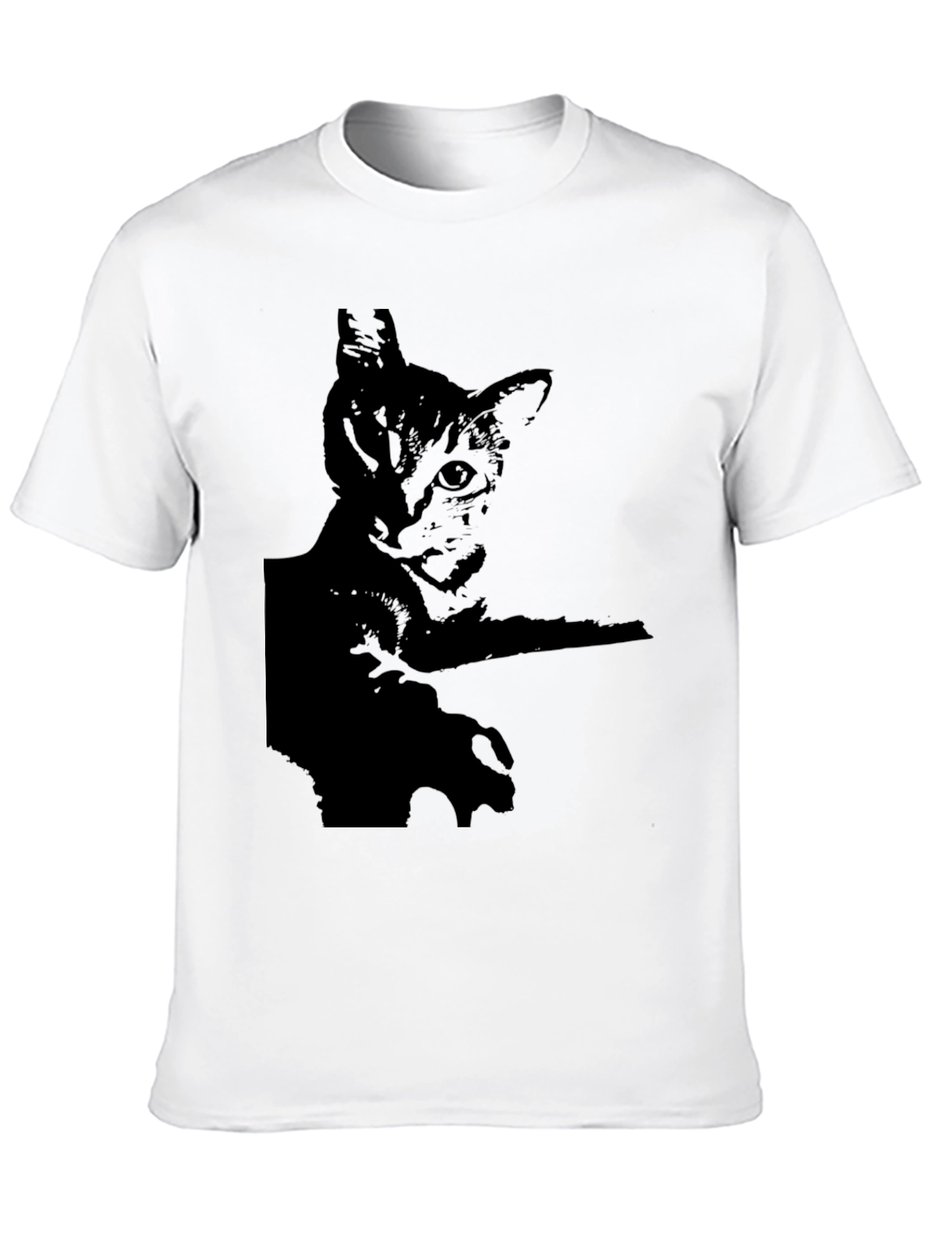 Black Cat Silhouette Tee - Mens