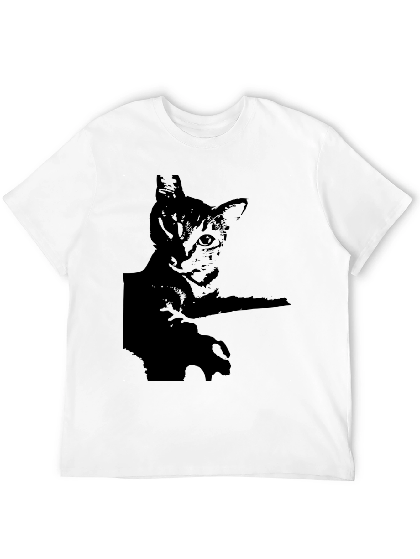 Black Cat Silhouette Tee - Mens